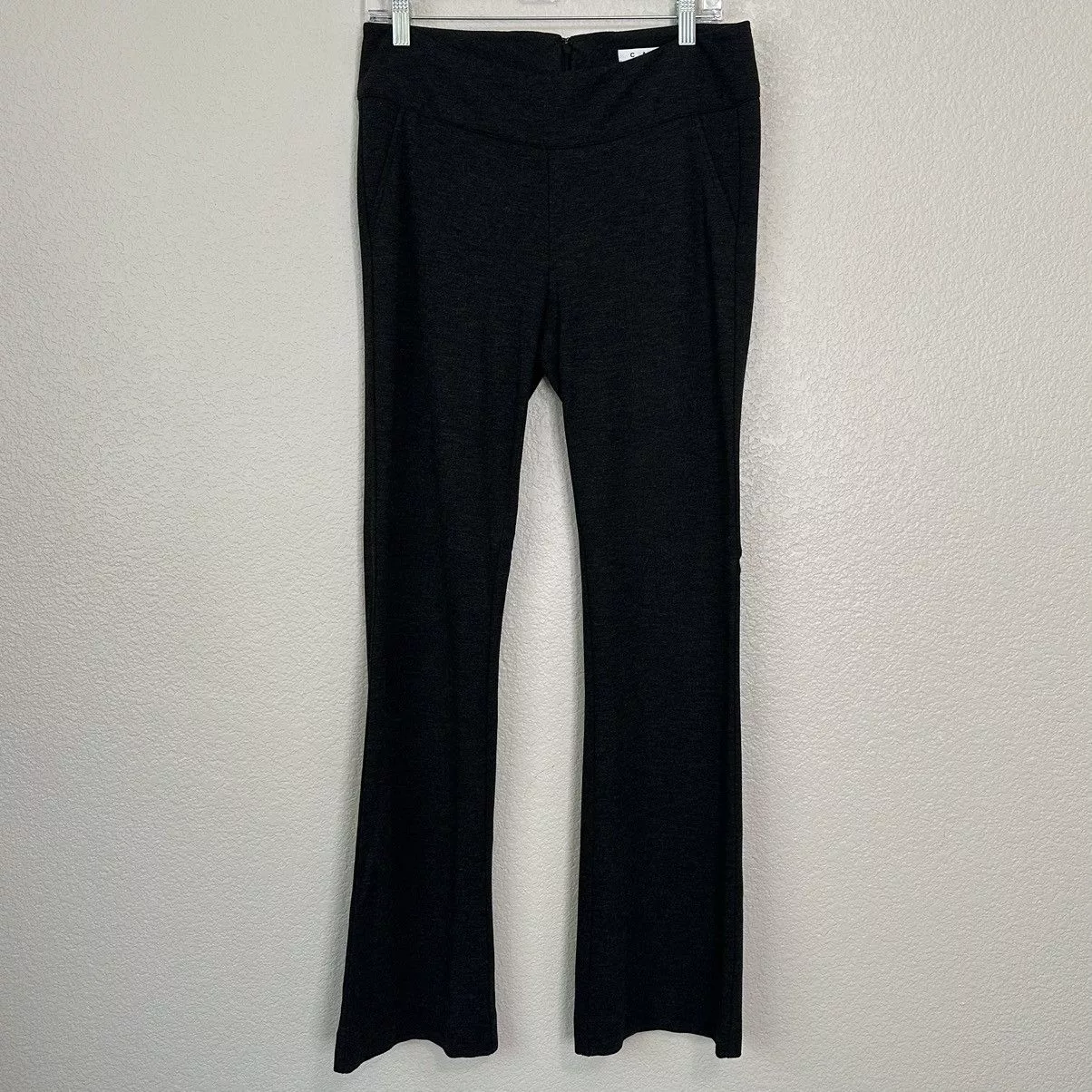 Other Pants Other CAbi Ponte Knit Stretch Back Zip Trouser Pants Gray