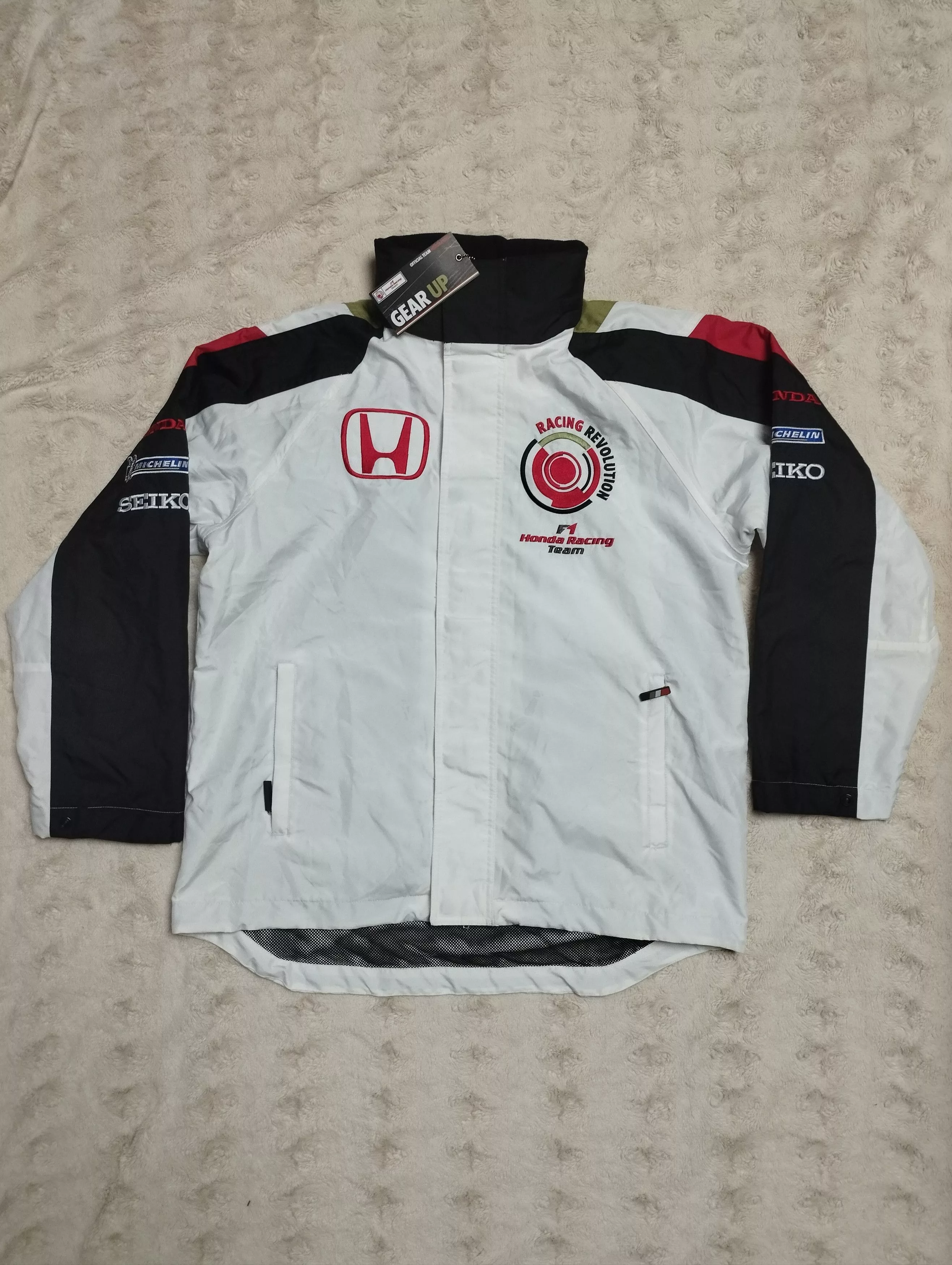 Formula 1 Light Jackets Formula 1 × Honda F1 Honda Racing Team Jacket men's size L White Vintage