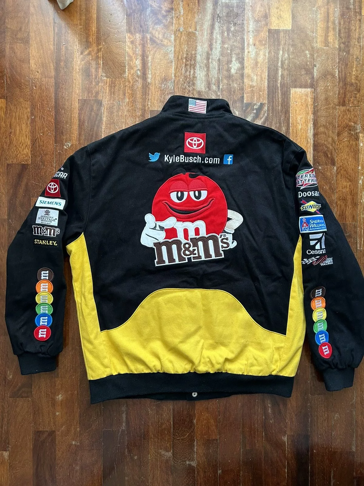 Jeff Hamilton Bombers Jeff Hamilton M&M’s Nascar Jacket Black