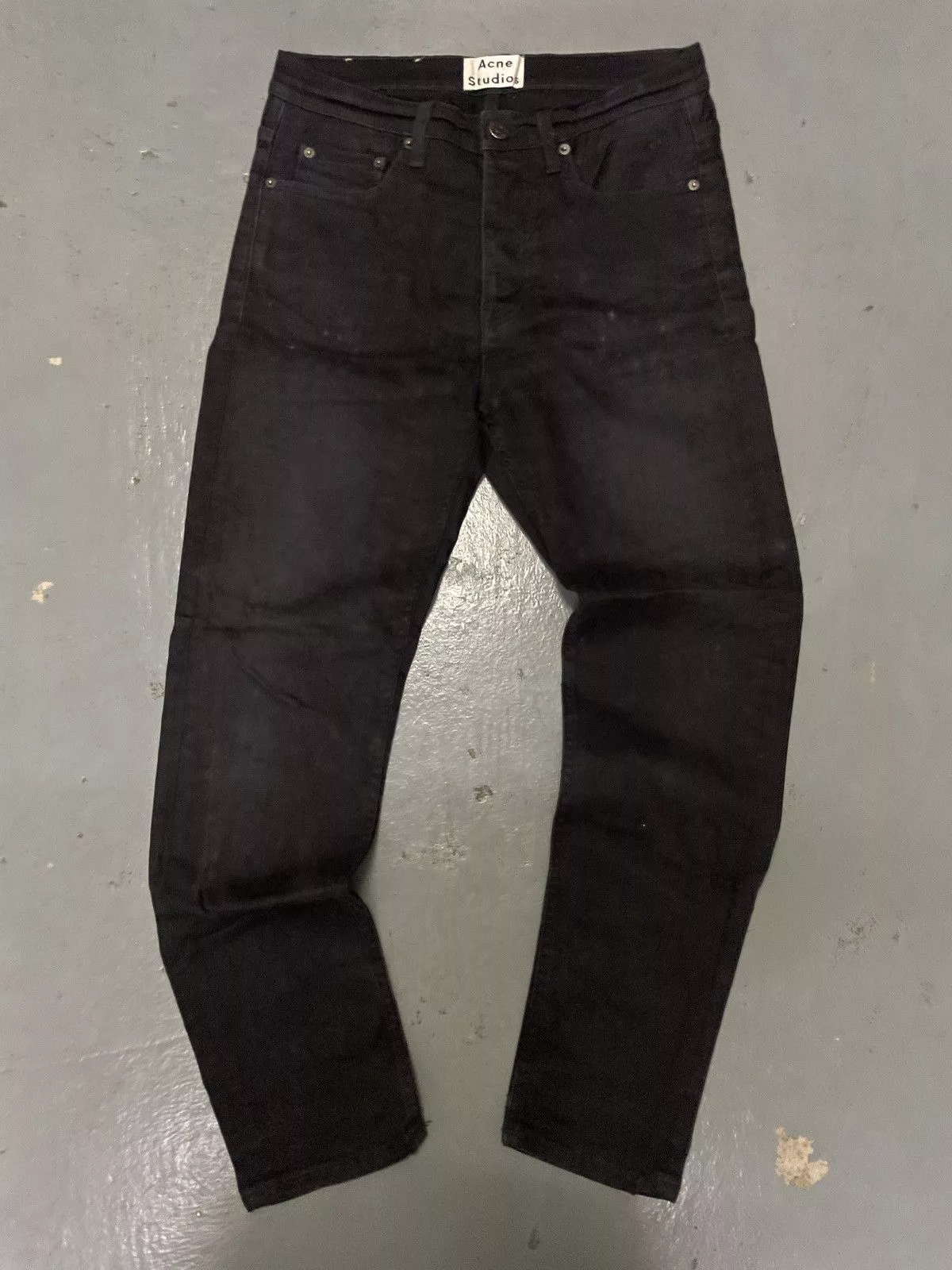Acne Studios Denim Acne Studios × Designer Acne Studios Town Stay Cash Slim Tapered Black Denim Jeans