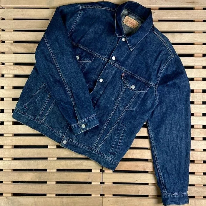 Levi's Bombers Levi's × Levi's Vintage Clothing × Vintage Mens Denim Bomber Jacket Levis Size XL Blue Custom