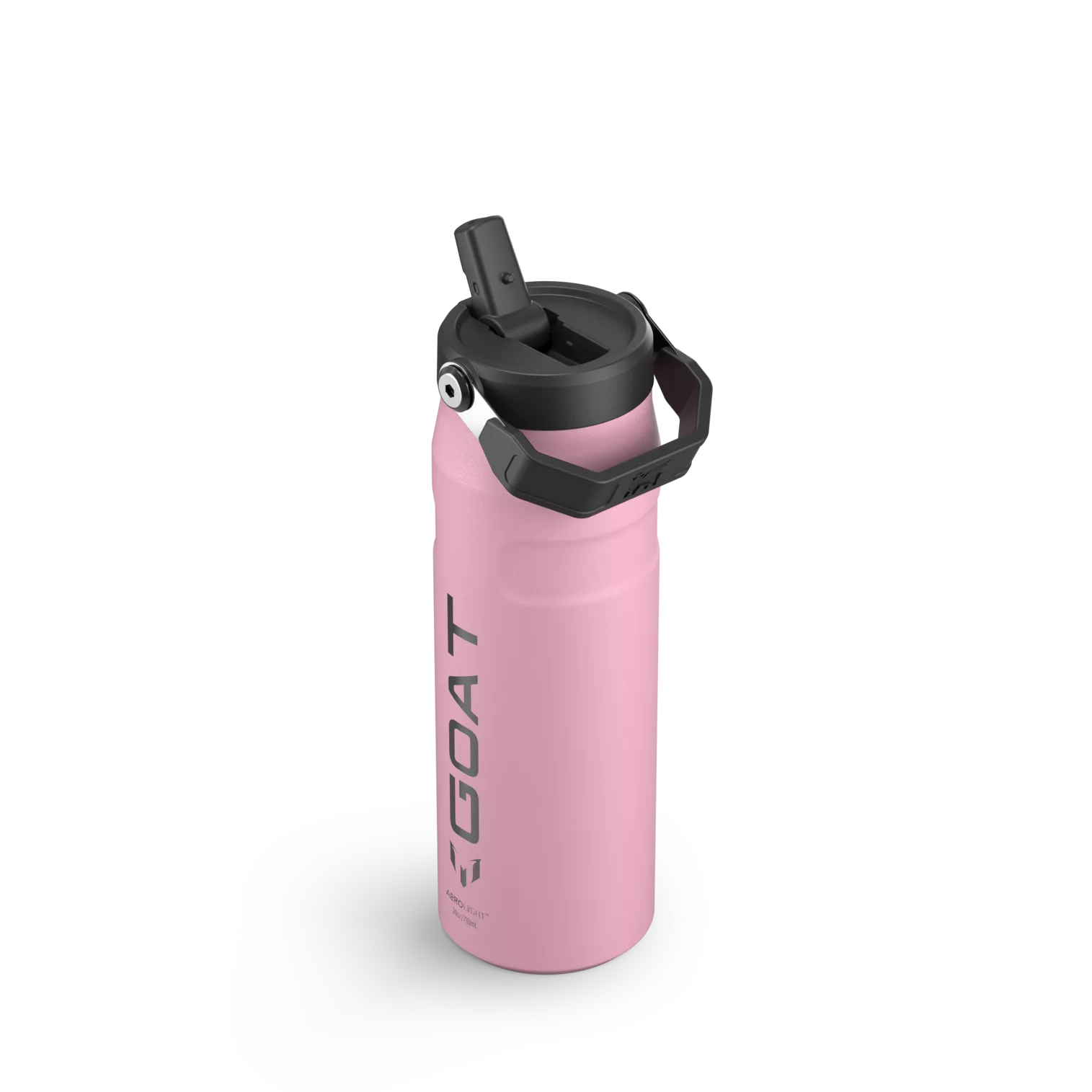 The Messi x Stanley IceFlow™ Water Bottle with Flip Straw Lid 24 OZ In Messi GOAT Pink