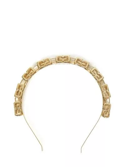 Givenchy Hair Accessories Givenchy o1srvl11e0724 Size: OS / G Cube Monogram Headband in Gold
