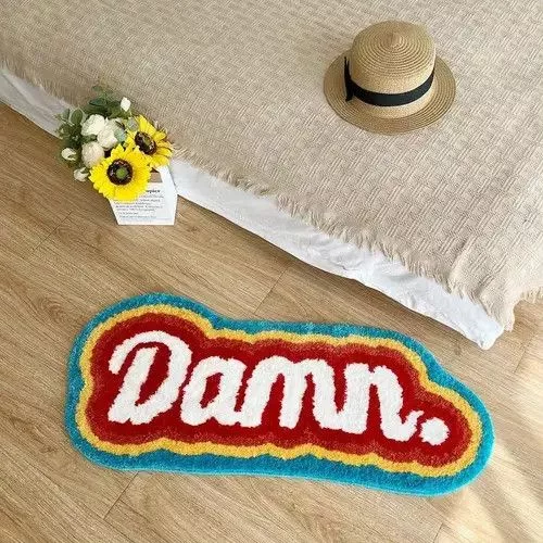 Designer Miscellaneous Designer 40cmX90cm Damn Rainbow Soft Rug Multi