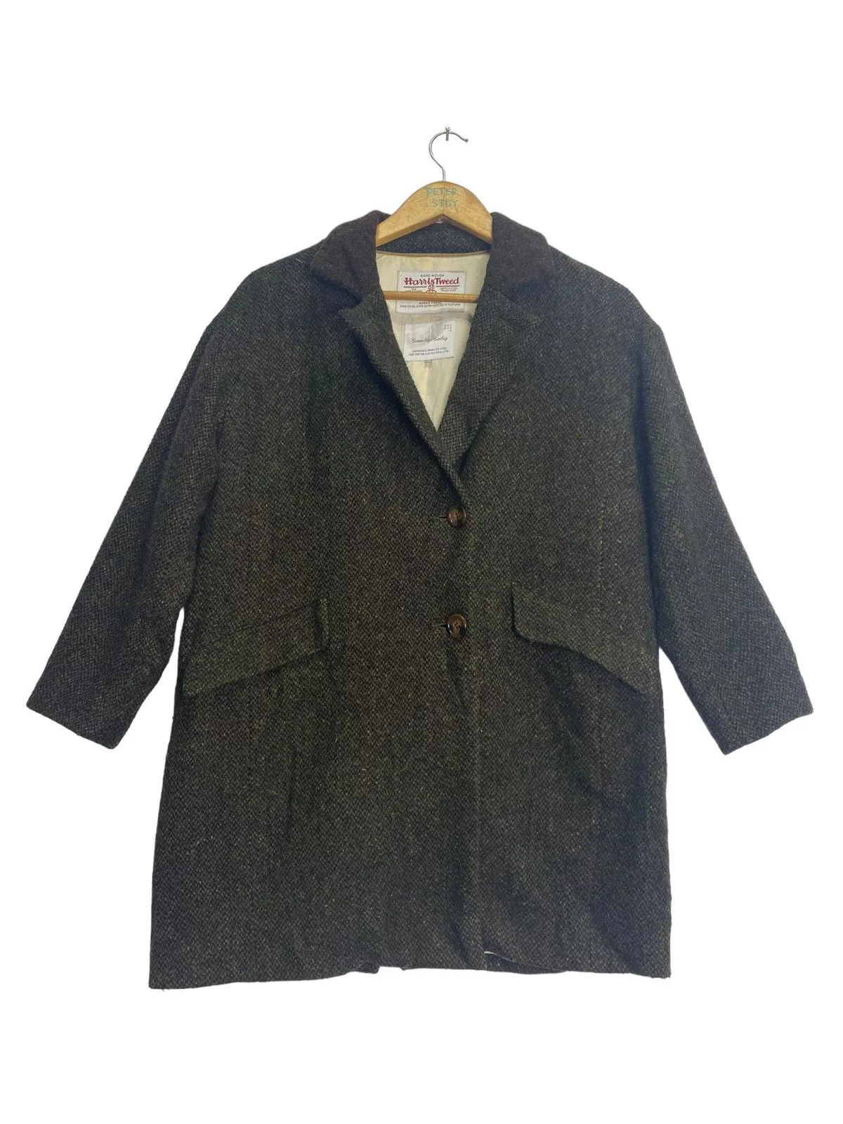 Harris Tweed Light Jackets Harris Tweed × Vintage Vintage Hand Woven Harris Tweed Jacket Green
