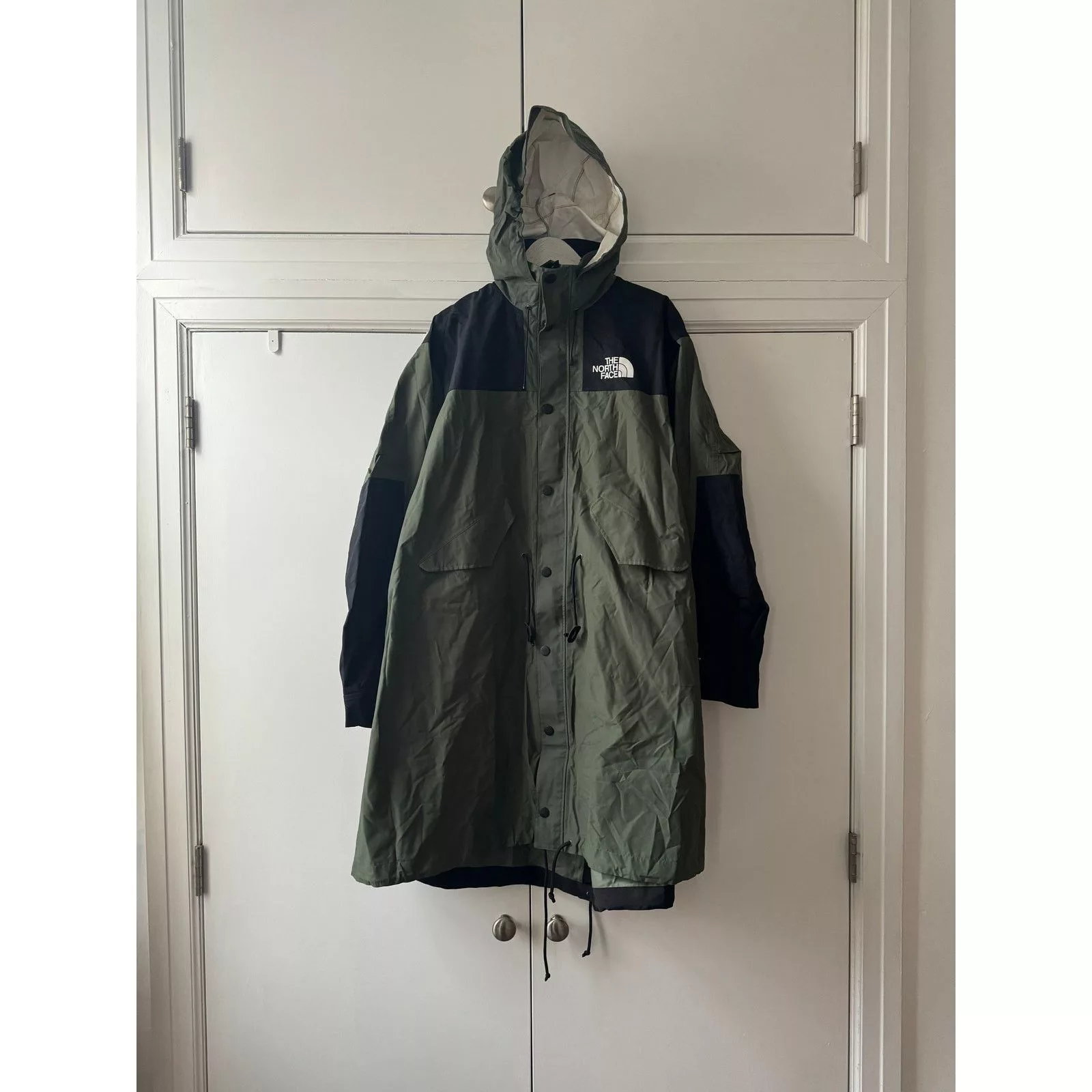 Sacai Light Jackets Sacai Long Parka Coat Green