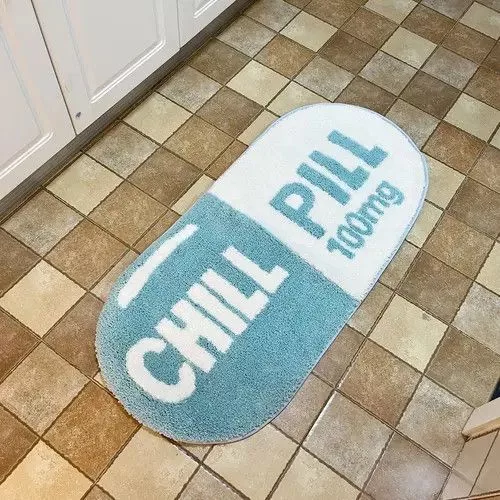 Other Miscellaneous Other 3D Blue "CHILL PILL" Handmade Soft Rug