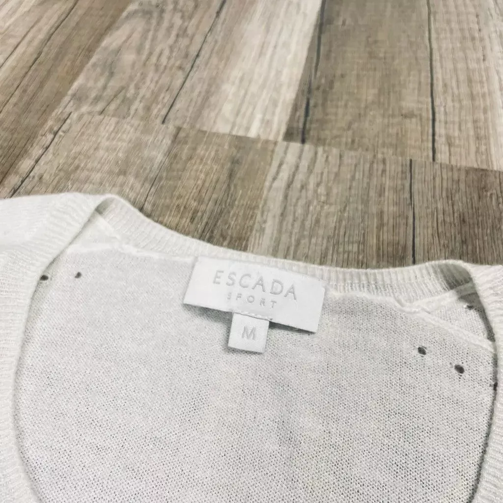 Escada Sweaters Escada Wool Cardigan White Size M