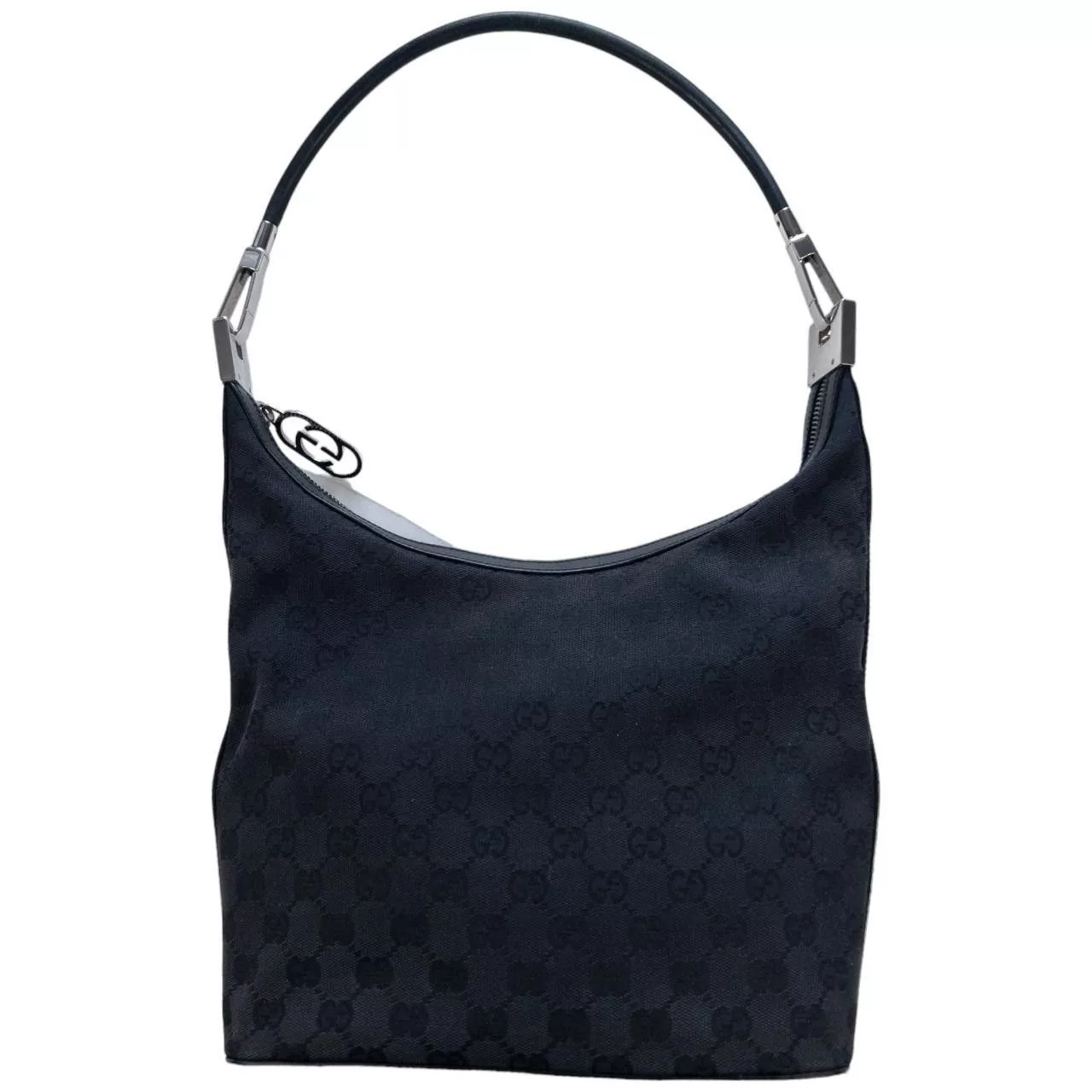 Gucci Handle Bags Vintage Gucci Monogram Shoulder Bag Black