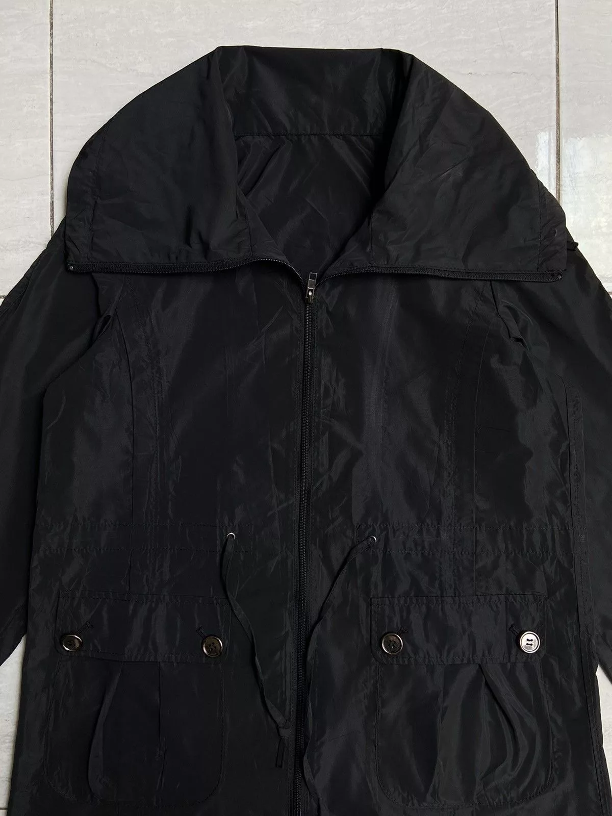 Issey Miyake Light Jackets Issey Miyake SPECCHIO Black Zipper Jacket