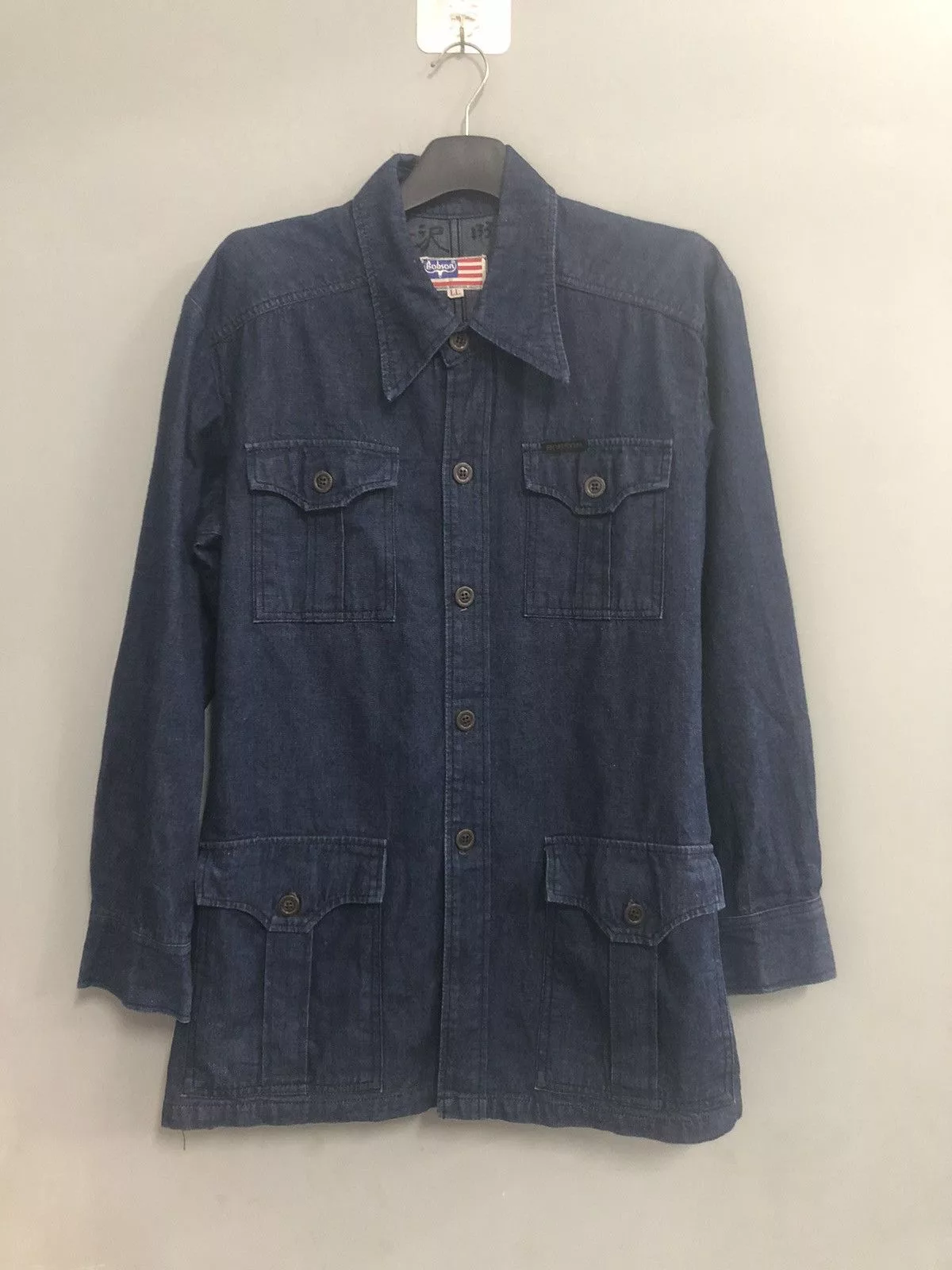 Vintage Denim Jackets Vintage BOBSON Denim Jacket Western Jeans Lot 251 Blue