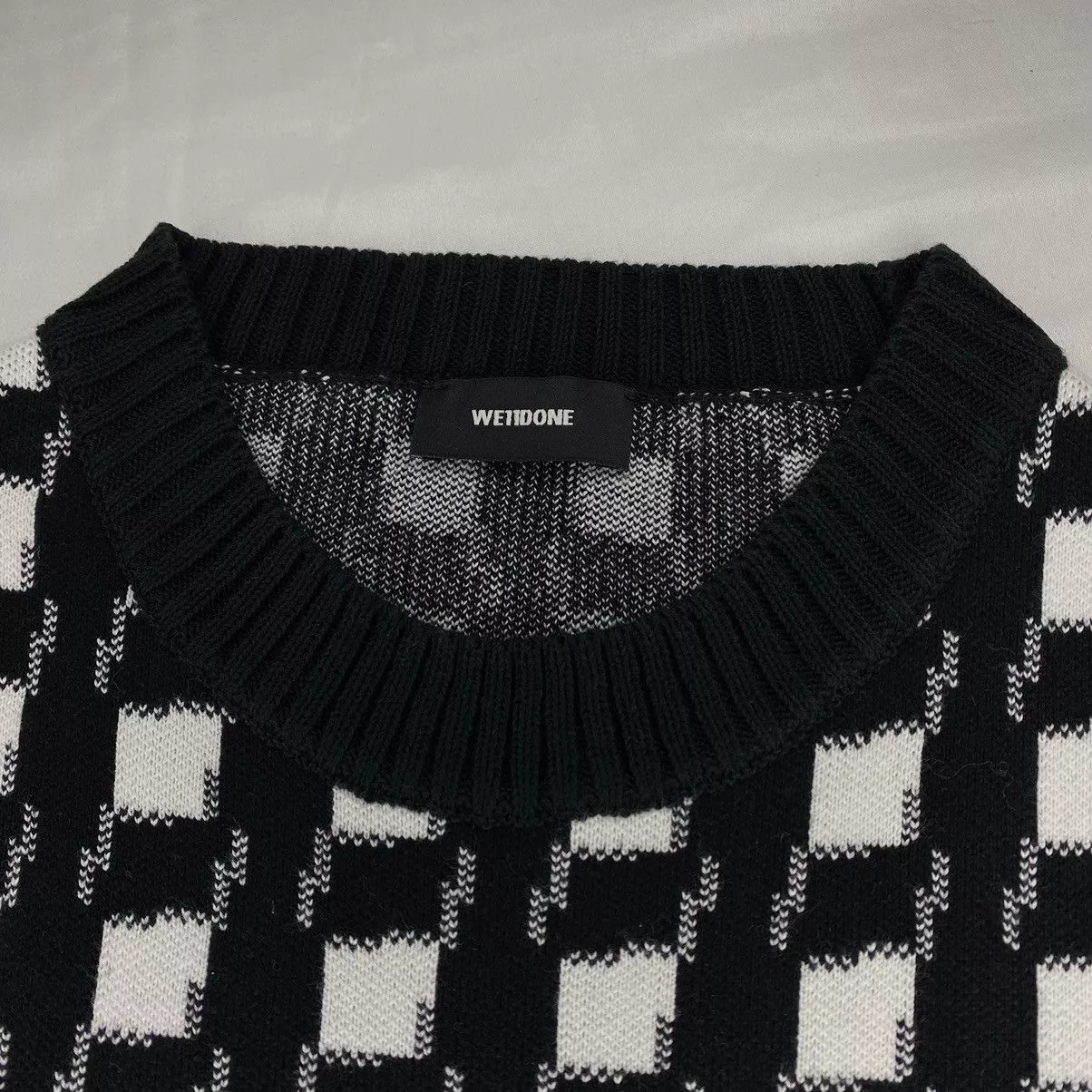 WE11DONE Vests We11done Black & White Gingham Check Vest