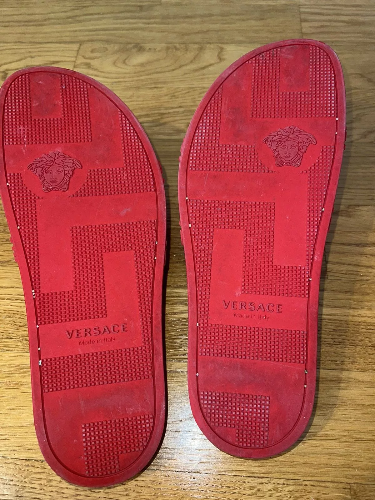 Versace Slip Ons Red