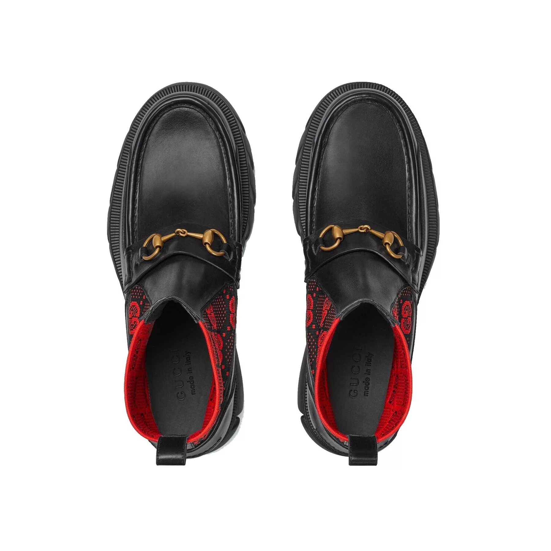 Gucci Boots Gucci GG Jersey Boot with Horsebit Black