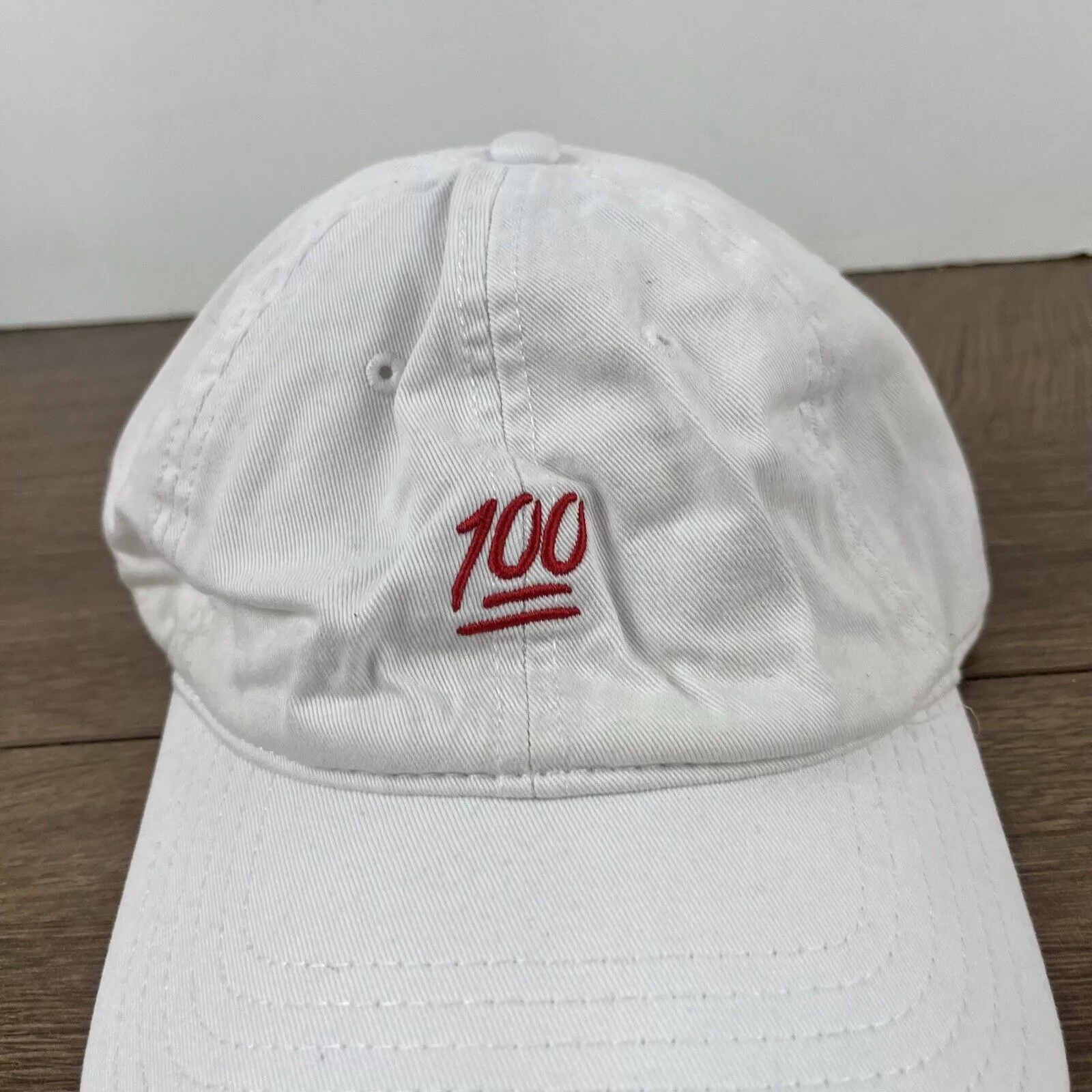 Other Hats Other 100 Hat One Hundred Hat Adjustable Hat White Adjustable Hat