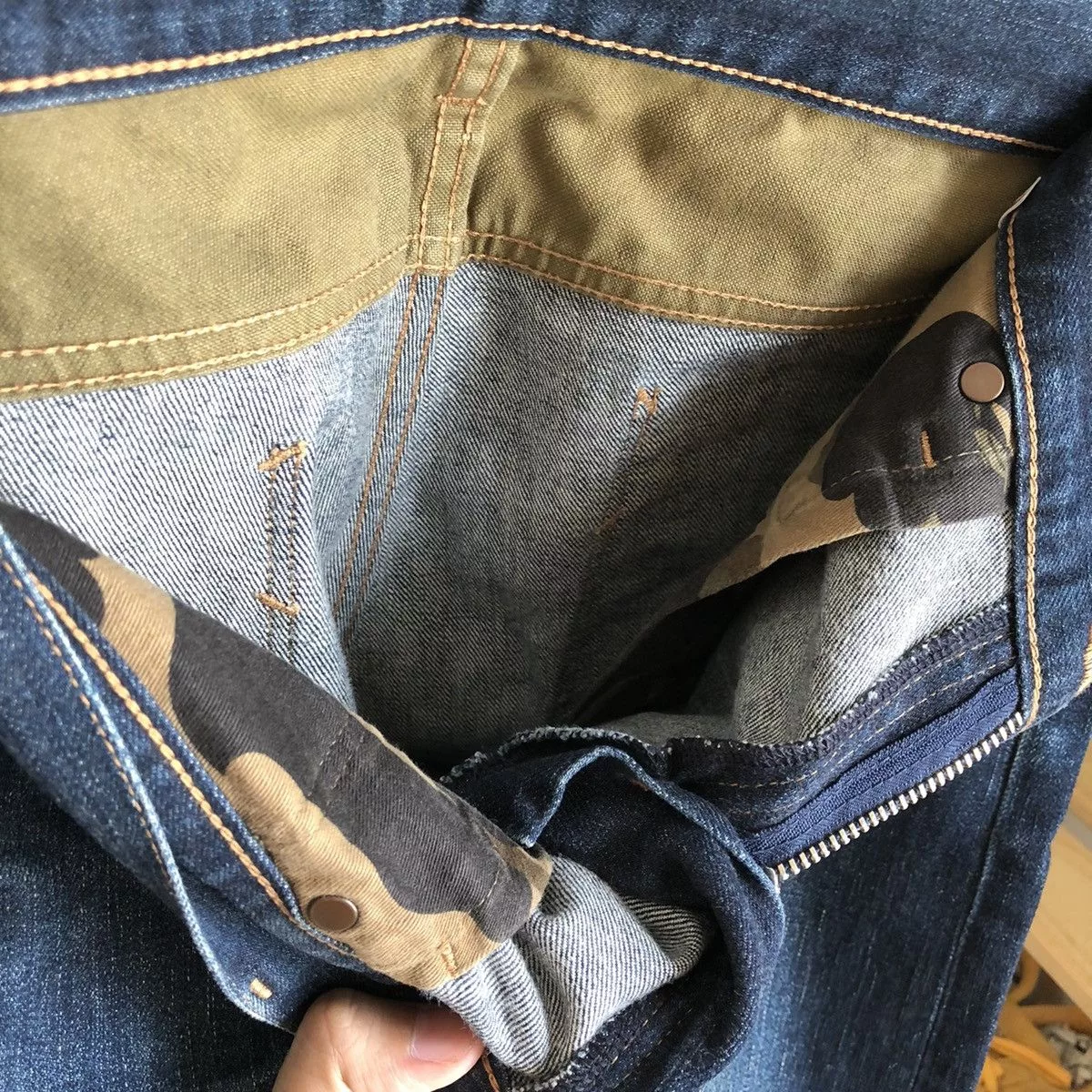 Bape Denim Bape 1st Camo Patch Denim Blue