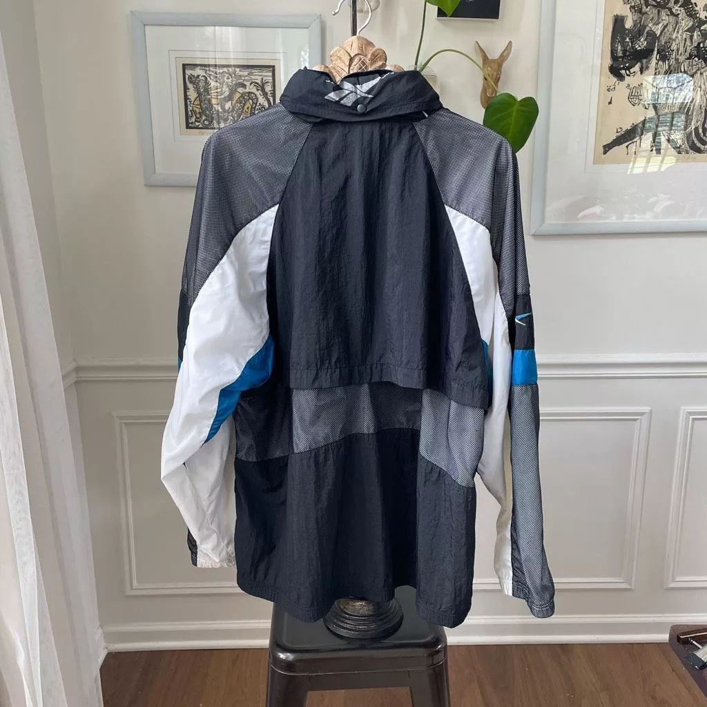 Reebok Light Jackets Vintage 90s Reebok Windbreaker Pullover 1/2 Zip XL Black