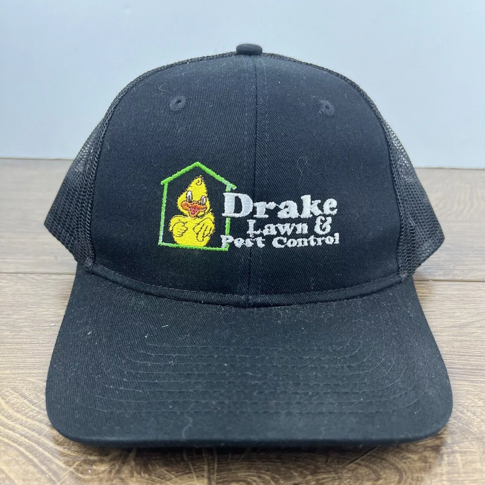 Other Hats Other Drakes Lawn & Pest Control Snapback Hat Black Hat Adjustable