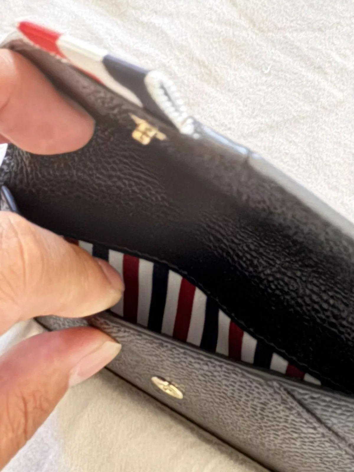 Thom Browne Wallets Thom Browne Envelope card holder Black