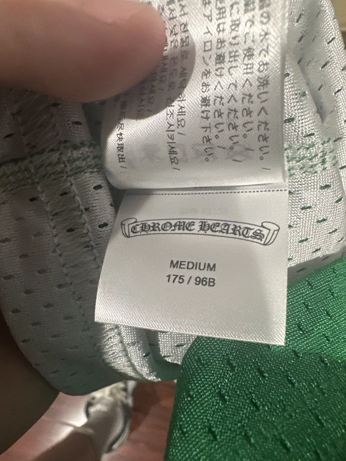 Chrome Hearts Jerseys Chrome hearts double sided green mesh jersey Blue