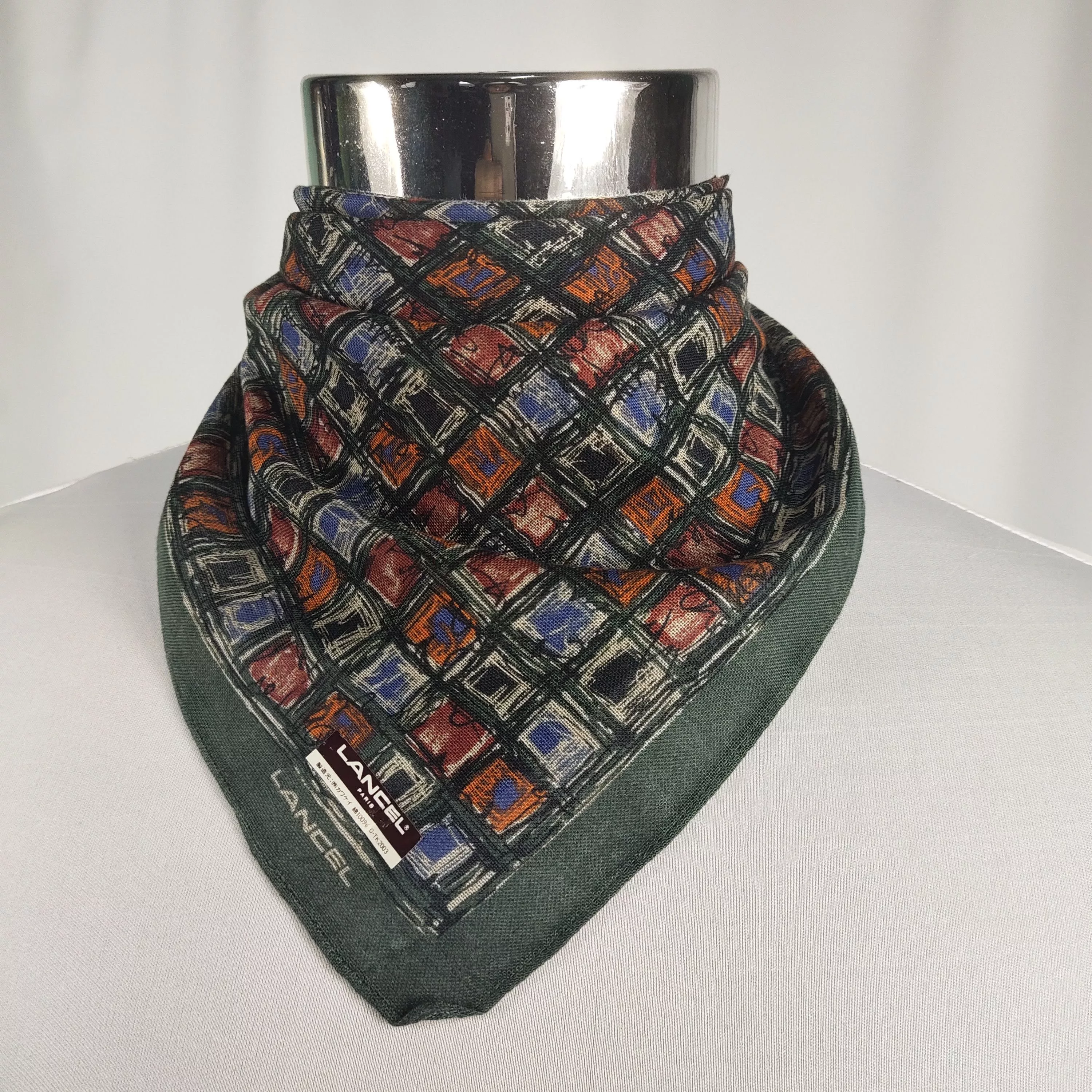 Lancel Ties Pocketsquares Lancel × Vintage Lancel Handkerchief / Neckerchief / Bandana FZ438 Multi