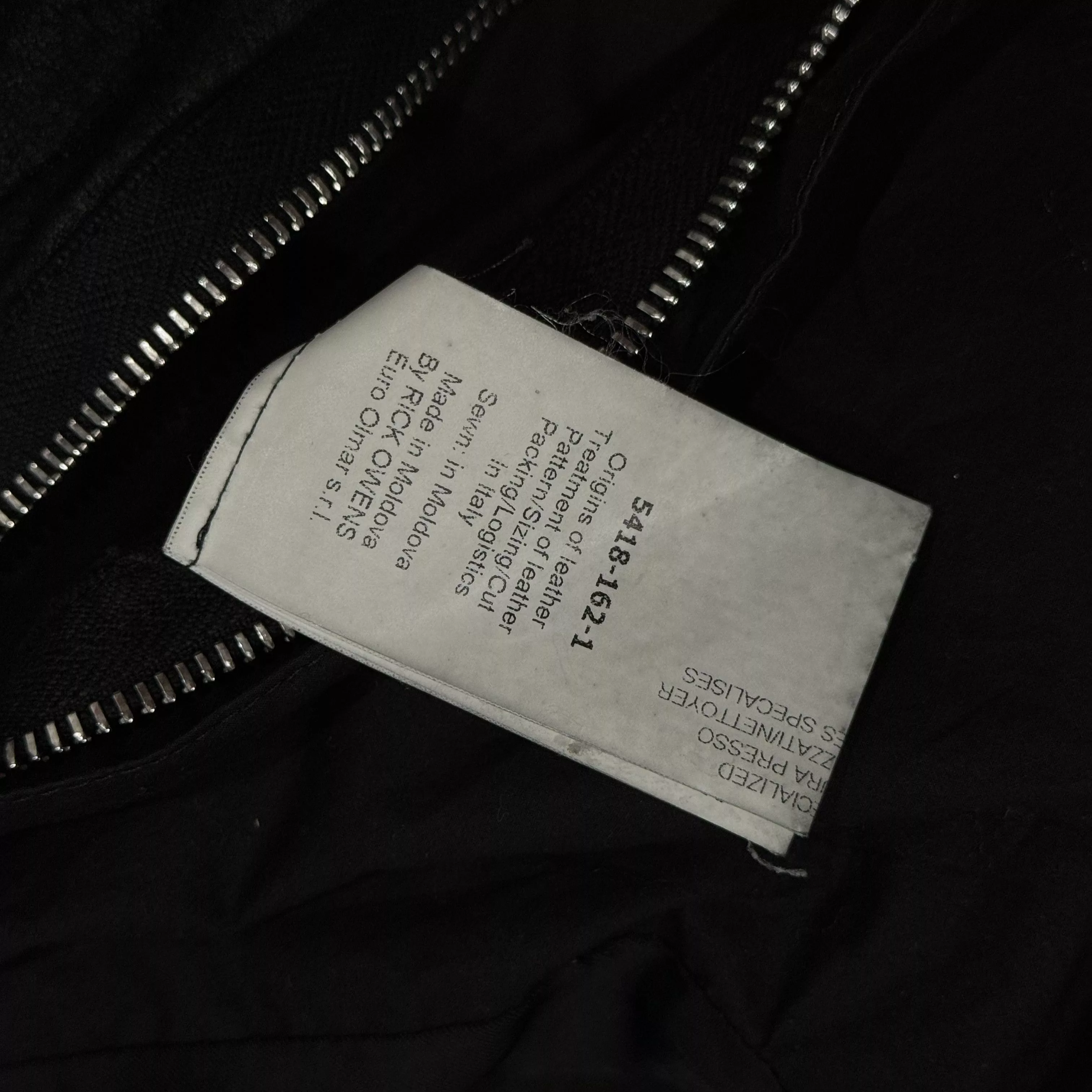 Rick Owens Leather Jackets Rick Owens Stooges Blistered leather jacket Black