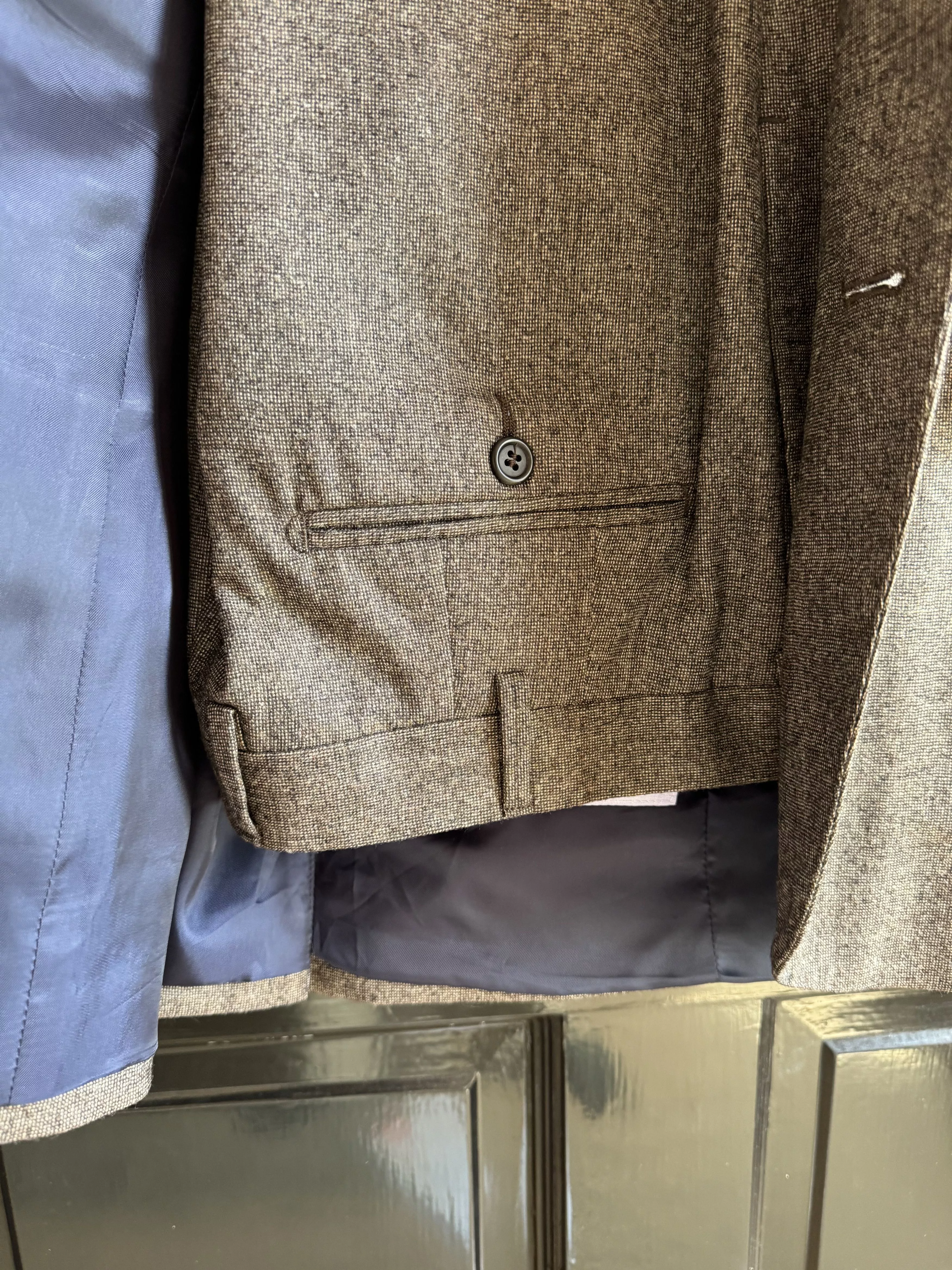 Sid Mashburn Suits Sid Mashburn Brown Tic Weave Flannel Suit 50IT (40R)