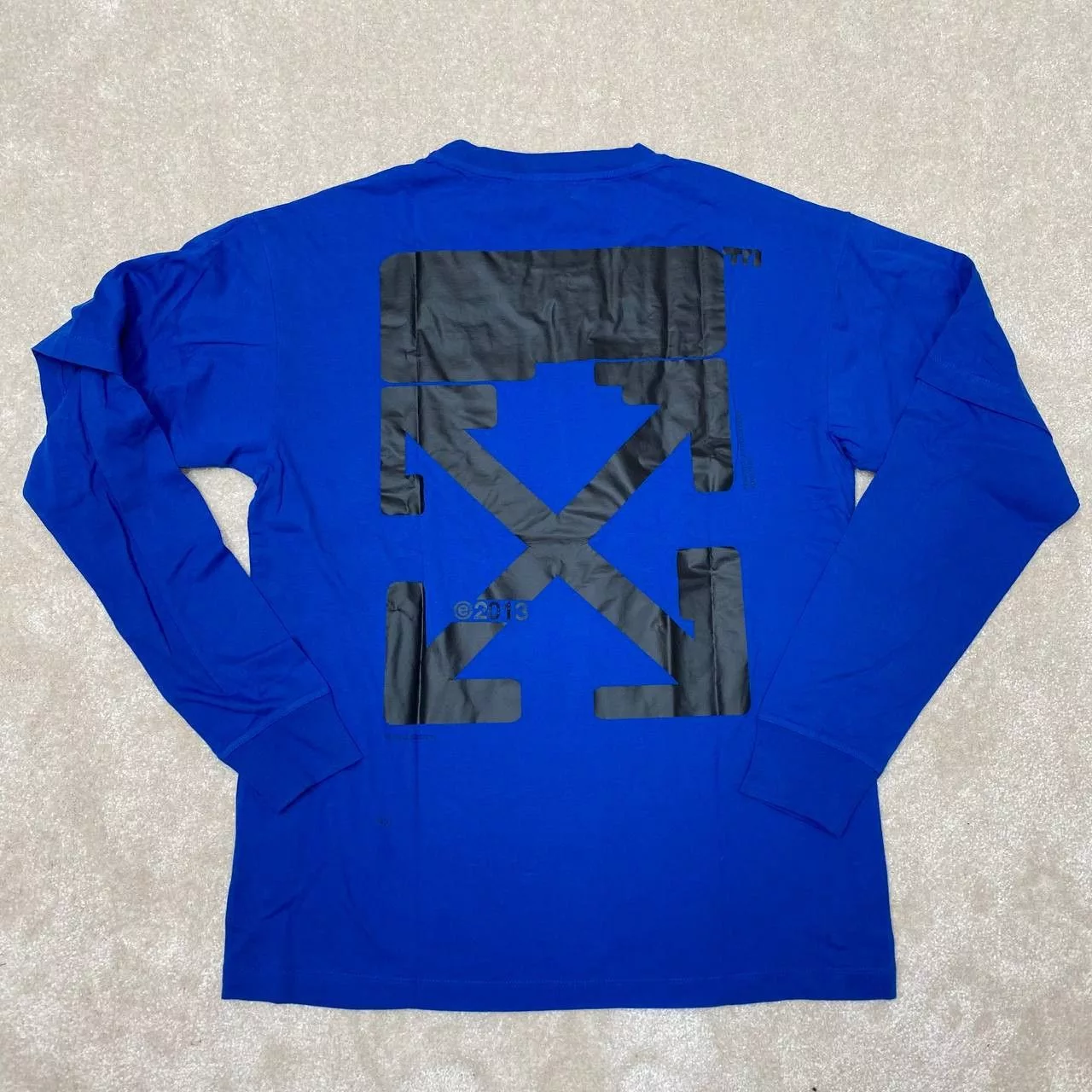 Off-White Long Sleeve T Shirts Off-White Tech Marker T-shirt Blue