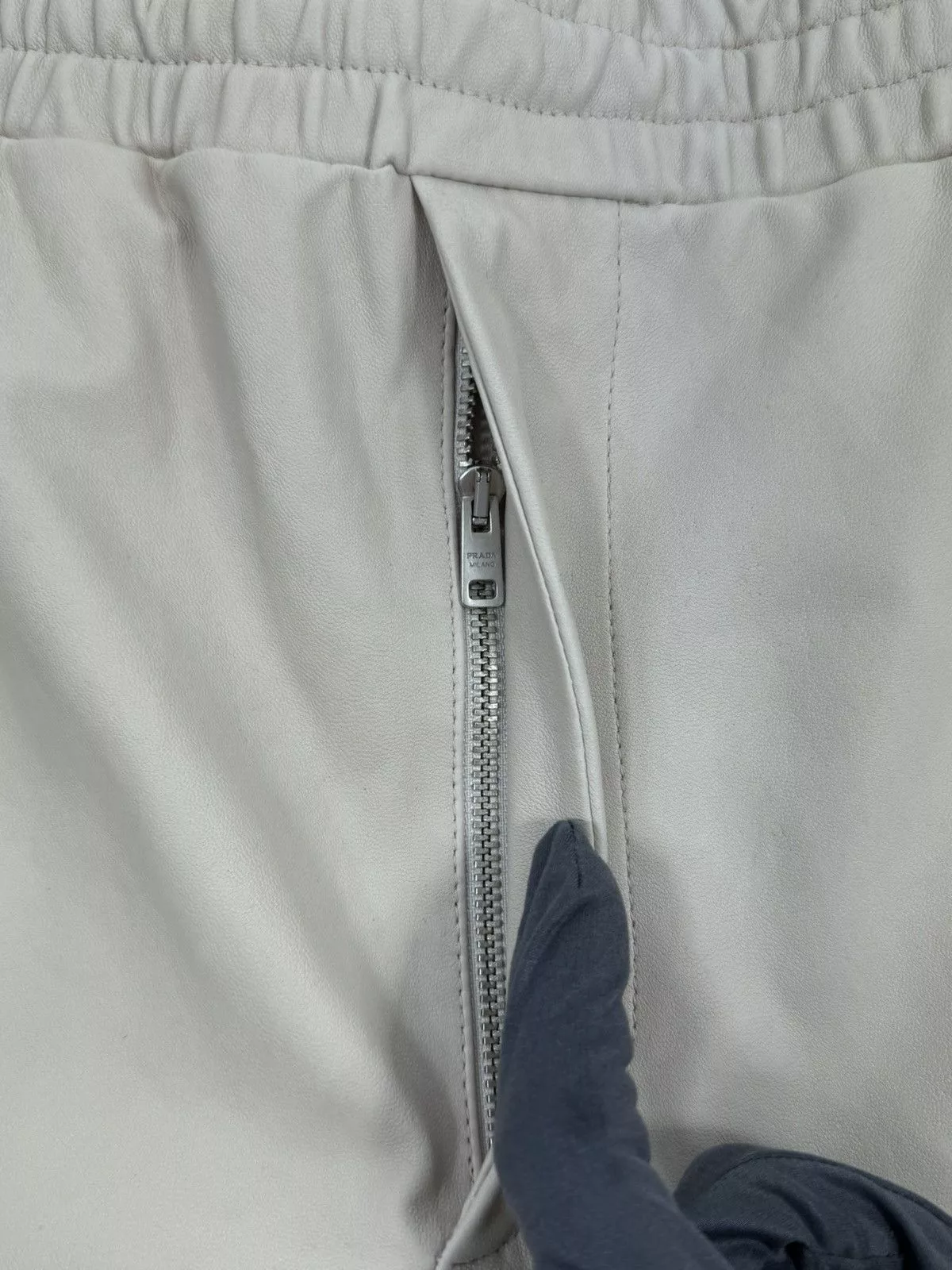 Prada Shorts PRADA LEATHER SHORTS White