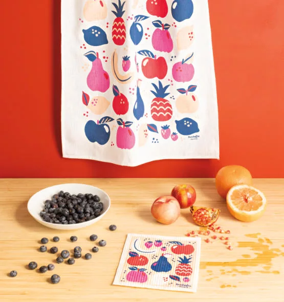 Tutti Frutti Towel & Swedish Dishtowel S/2