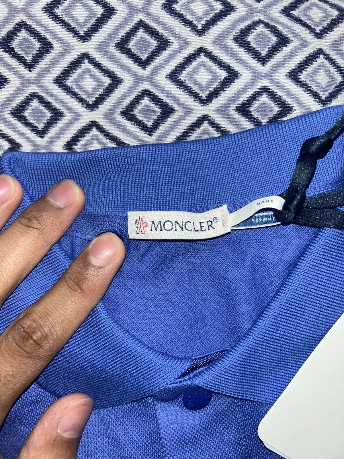 Moncler Polos Moncler Shirt Blue