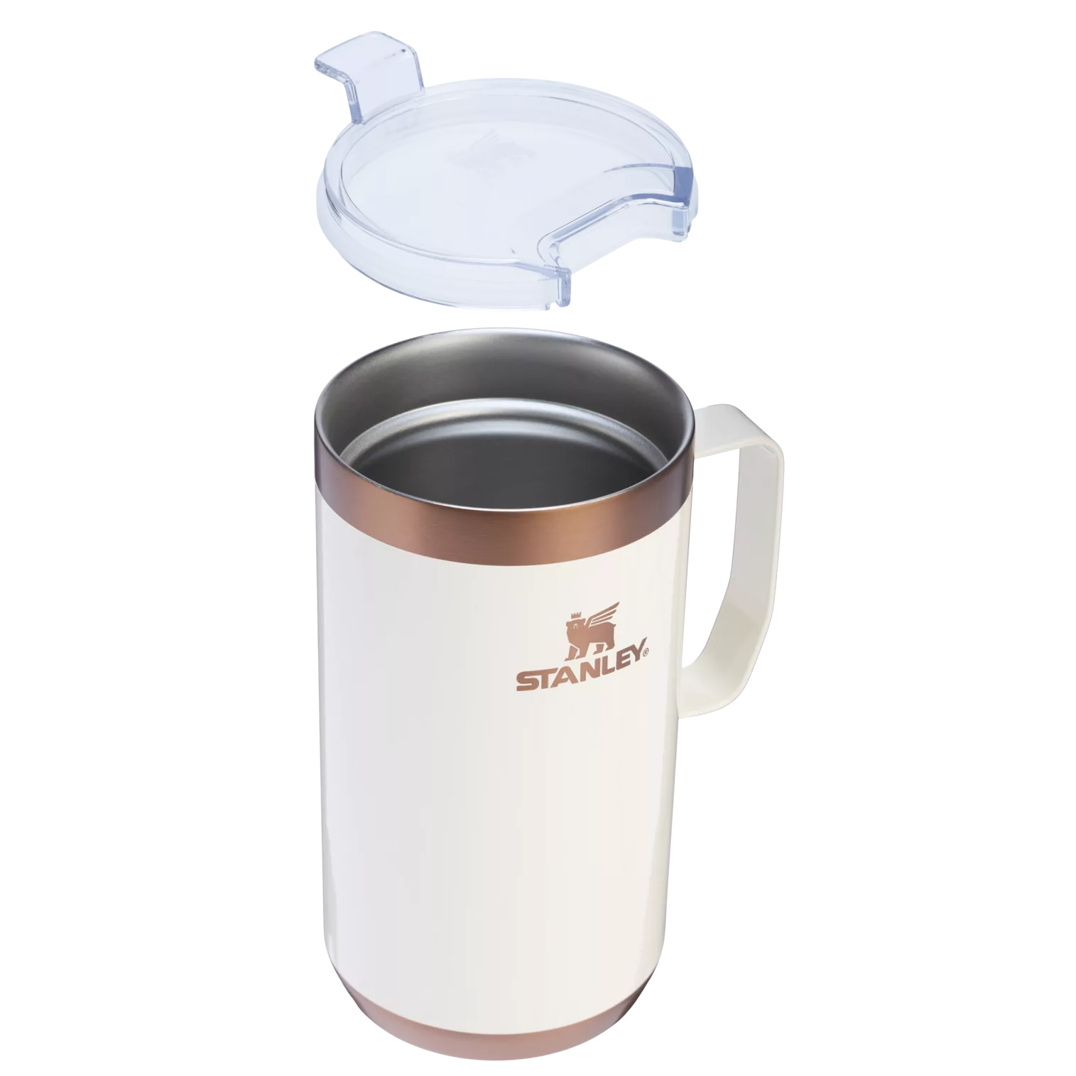 The Stanley Stay-Hot Insulated Camp Mug 24 OZ In Gilded Marshmallow White