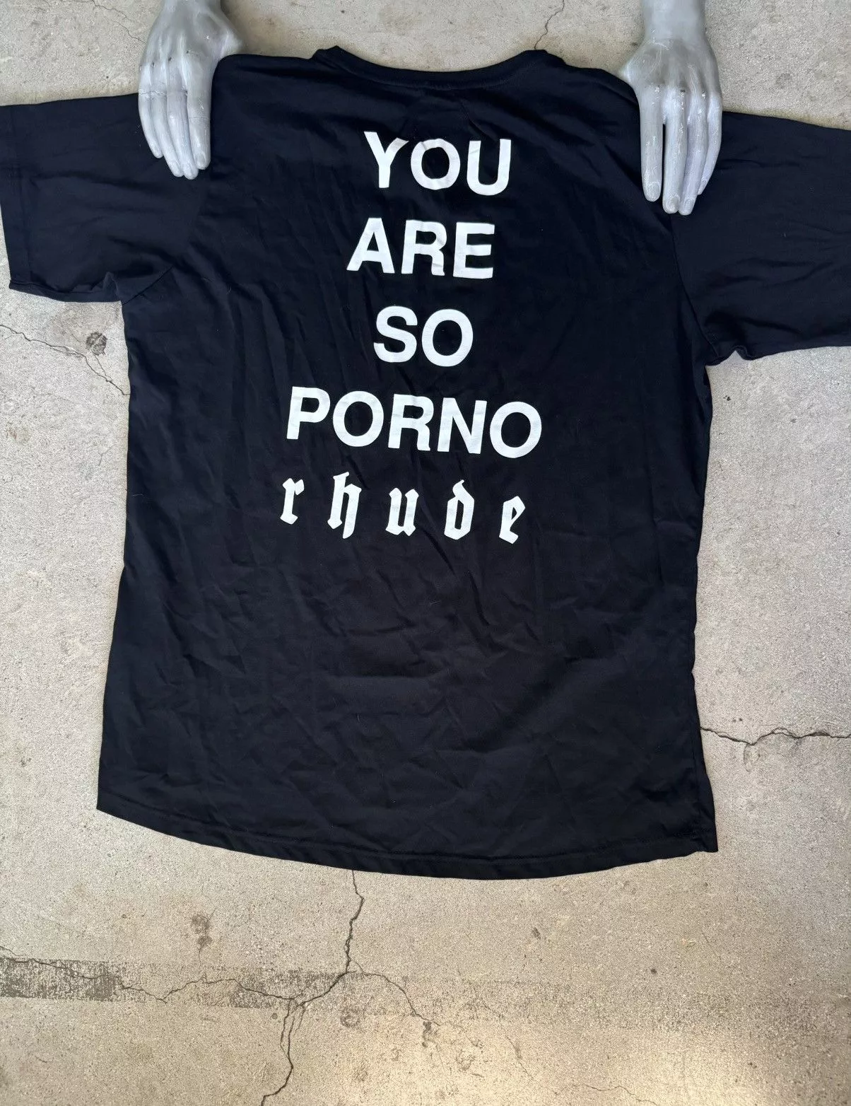 Rhude Short Sleeve T Shirts BRAND NEW RHUDE SLIM VIRGINS HUMOR TEE SHIRT Black