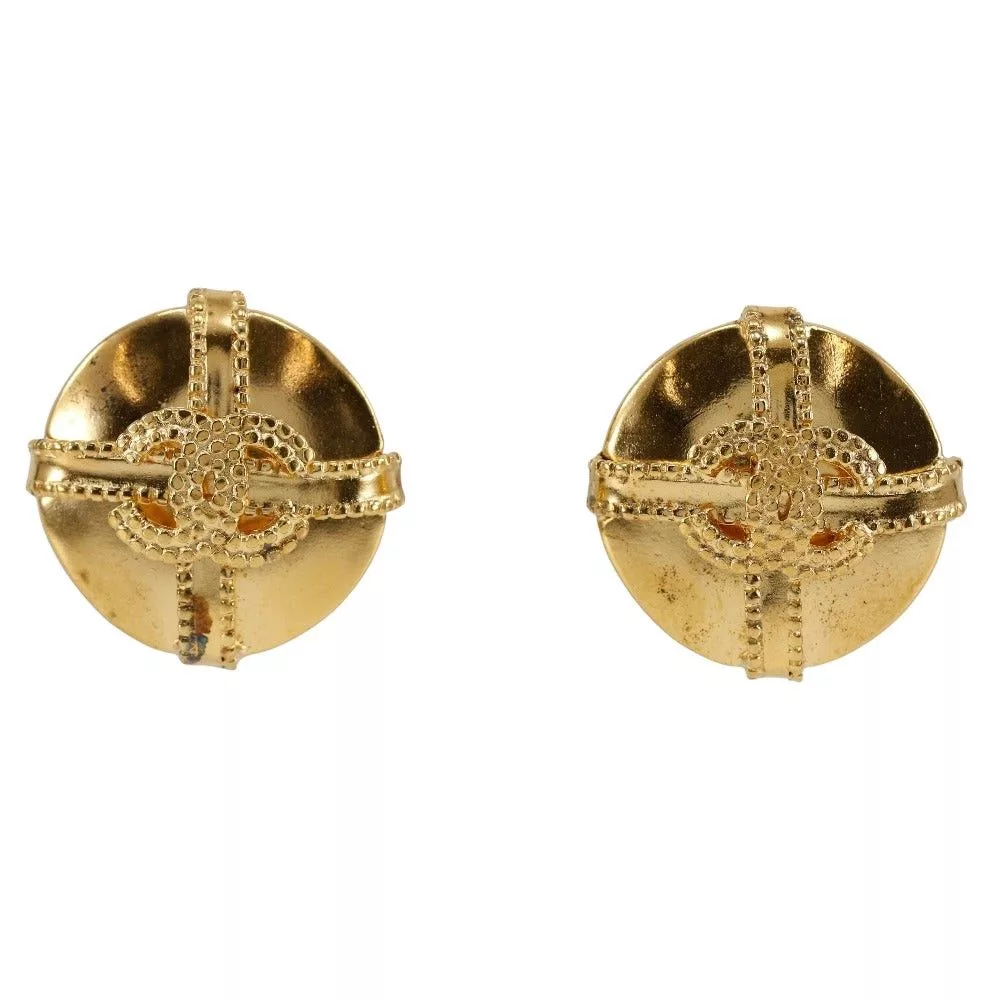Chanel Earrings Chanel Coco Mark earring Gold
