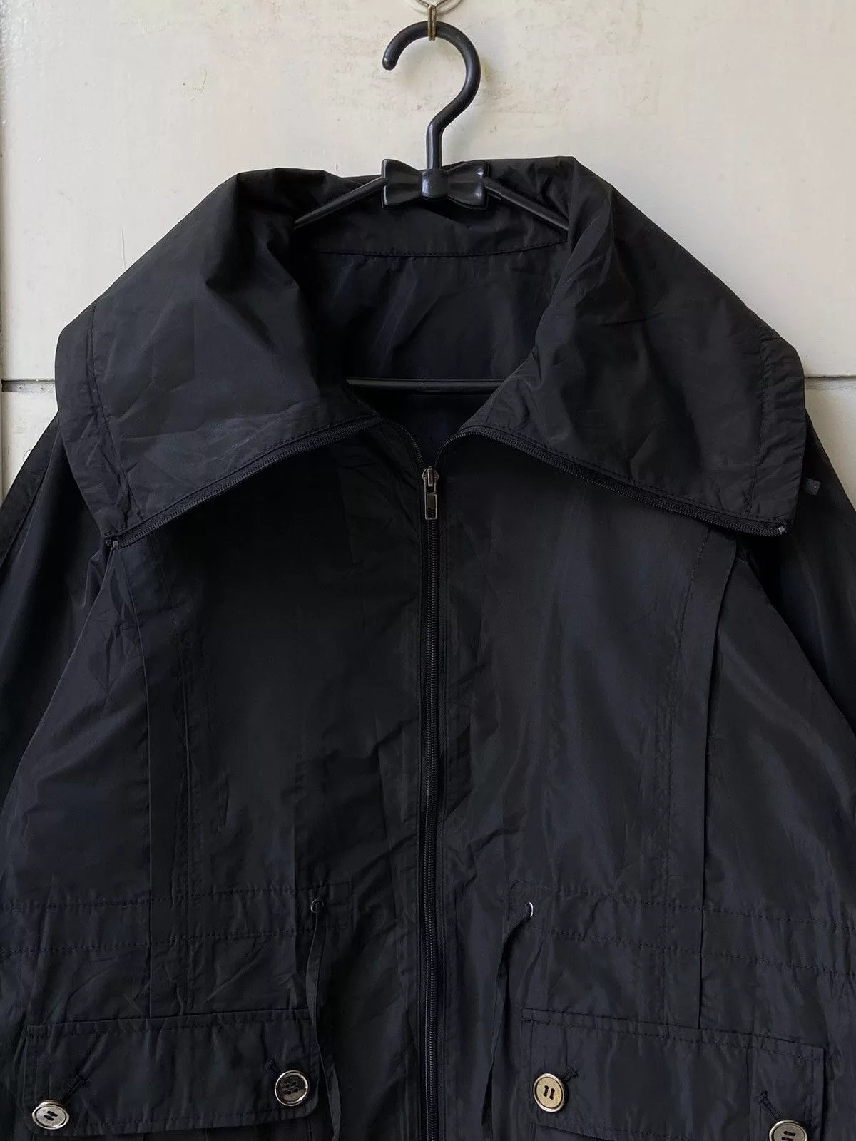 Issey Miyake Light Jackets Issey Miyake SPECCHIO Black Zipper Jacket