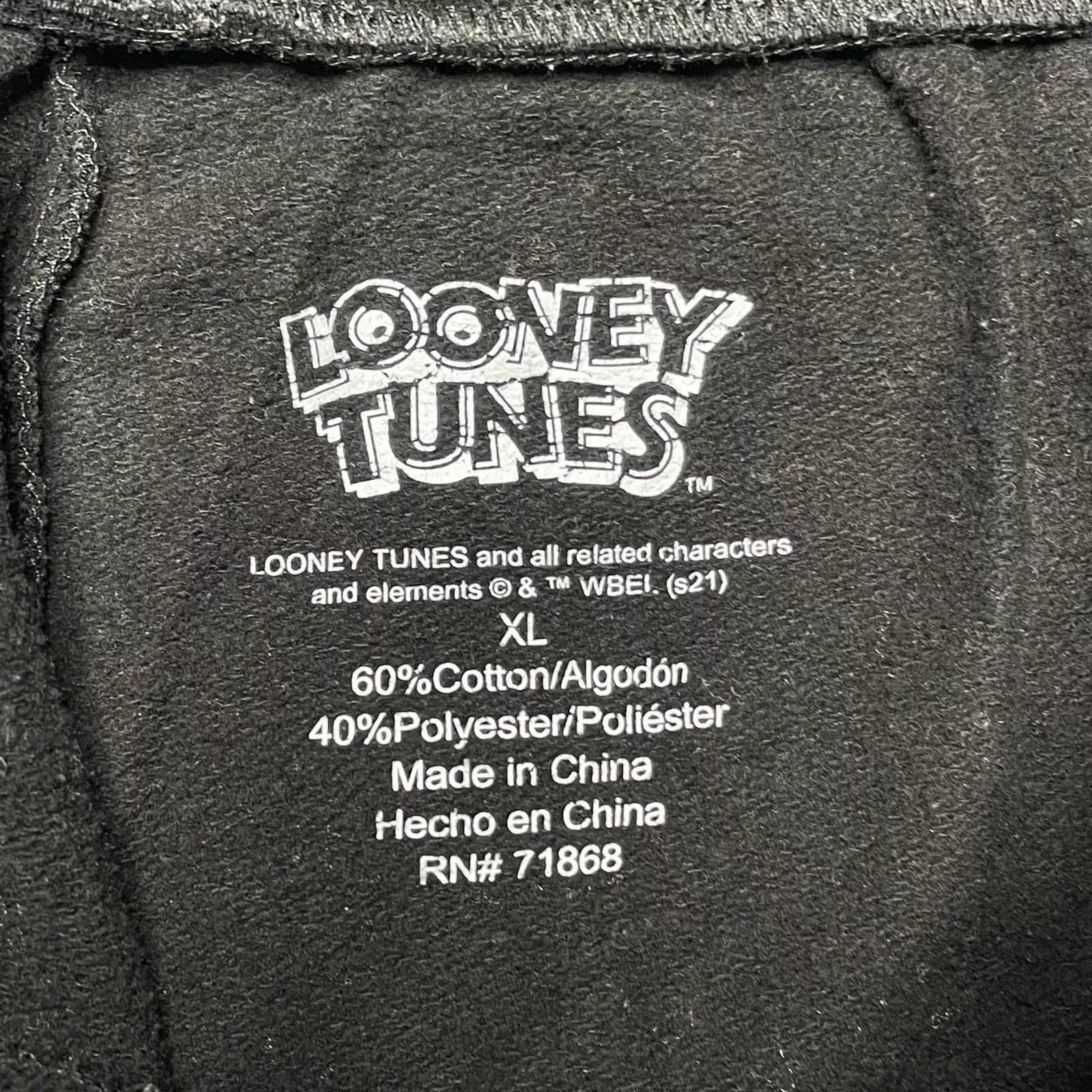 Warner Bros Pants Warner Bros Looney Tunes Sweatpants Black