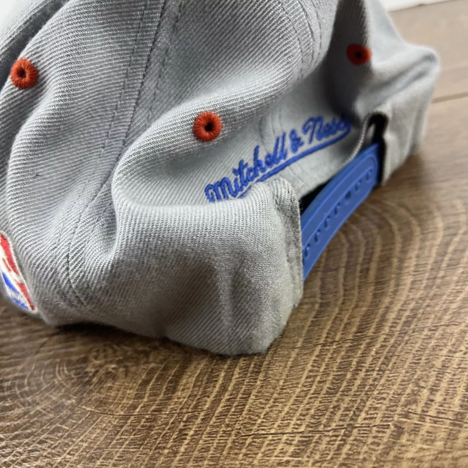 Mitchell & Ness Hats Oklahoma City Thunder Hat Mitchell & Ness Snapback Gray Hat