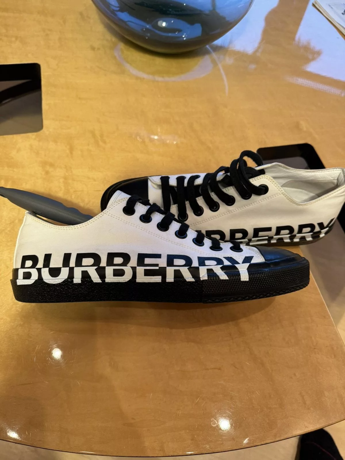 Burberry Low Top Sneakers Burberry Logo Shoes White