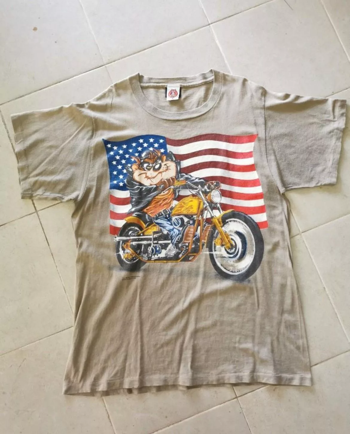 Changes Short Sleeve T Shirts Changes × Harley Davidson × Vintage Vintage Harley Davidson Tazmania Devil USA Brown