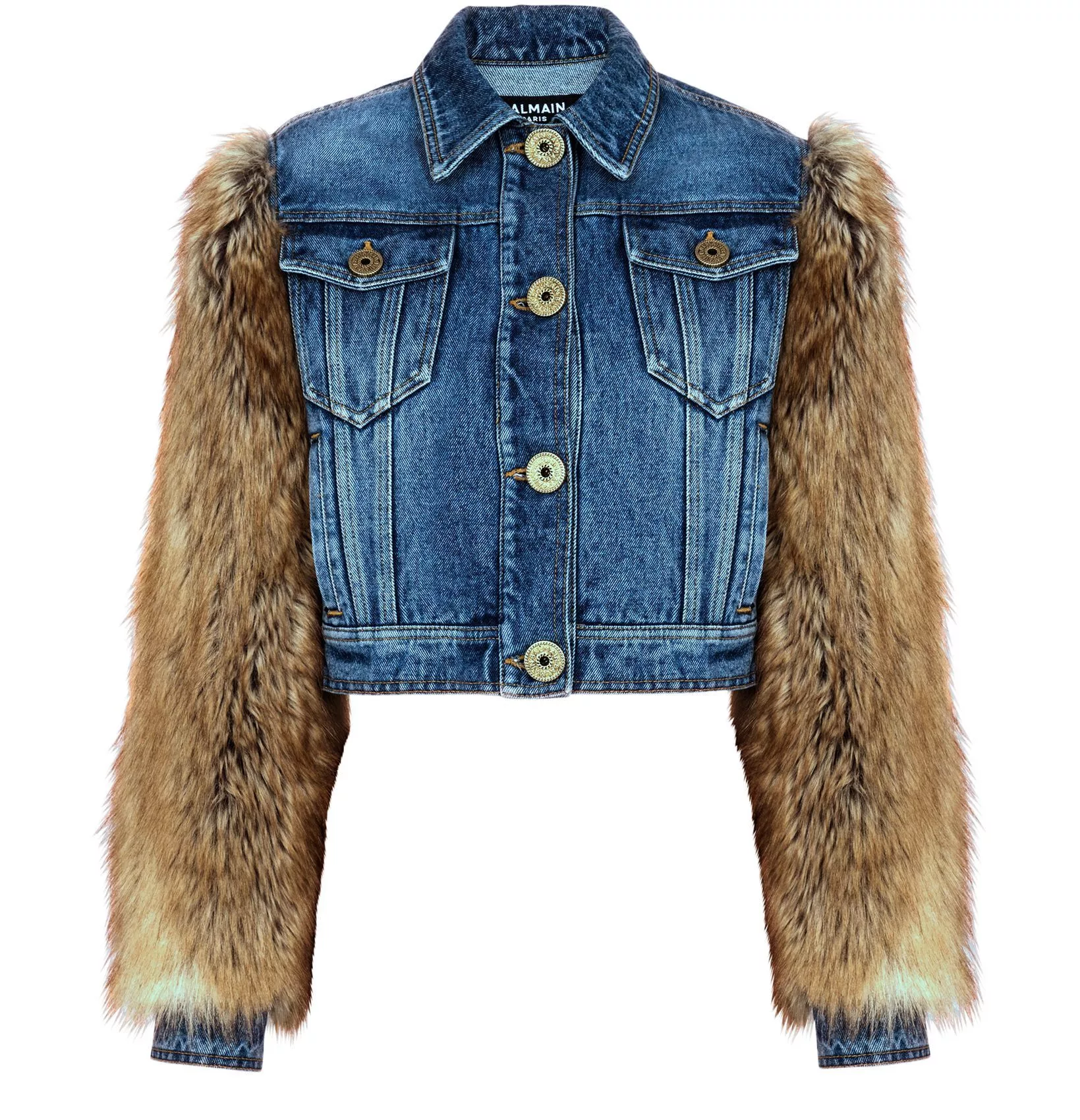 Balmain Jackets Balmain o1w1db10624 Denim Jacket in Blue