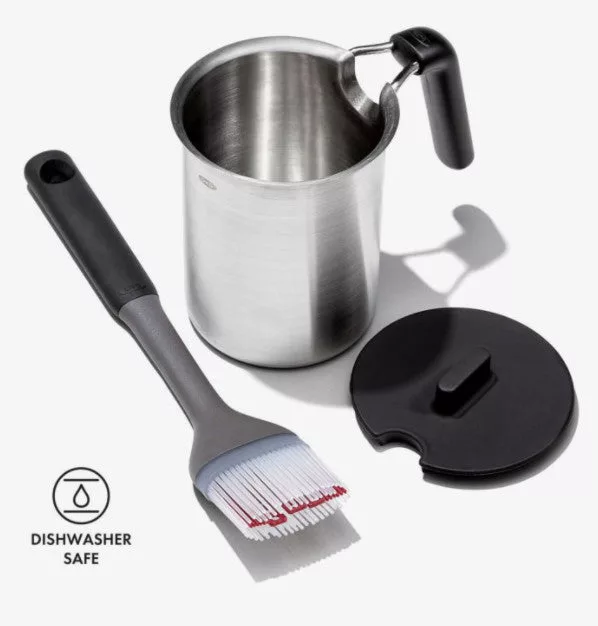 Grill Basting Pot and Brush