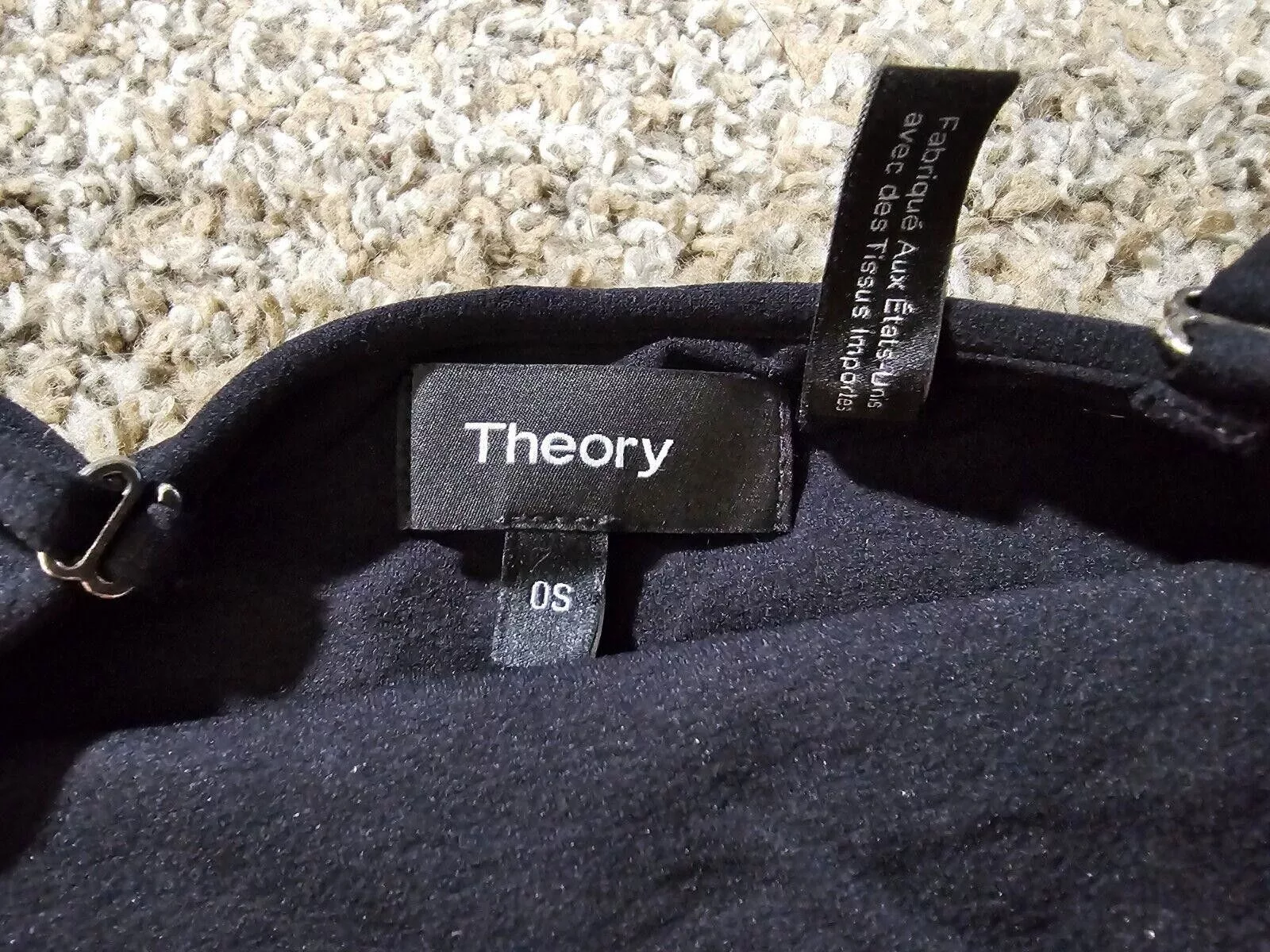 Theory Blouses Theory Black Spaghetti Strap Deep V-Neck Camisole Crop Top
