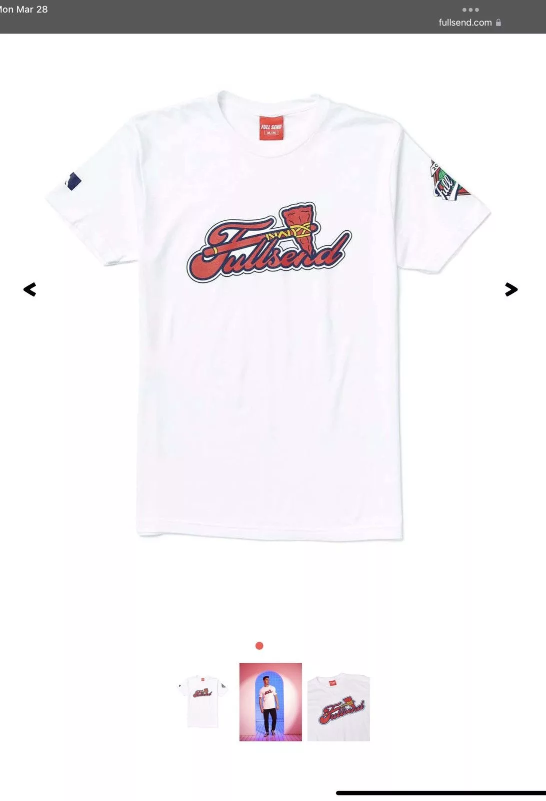 Full Send Short Sleeve T Shirts Full Send Fullsend Tomahawk Tee White
