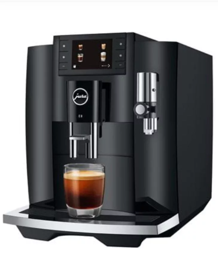 New E8 Black Espresso Machine
