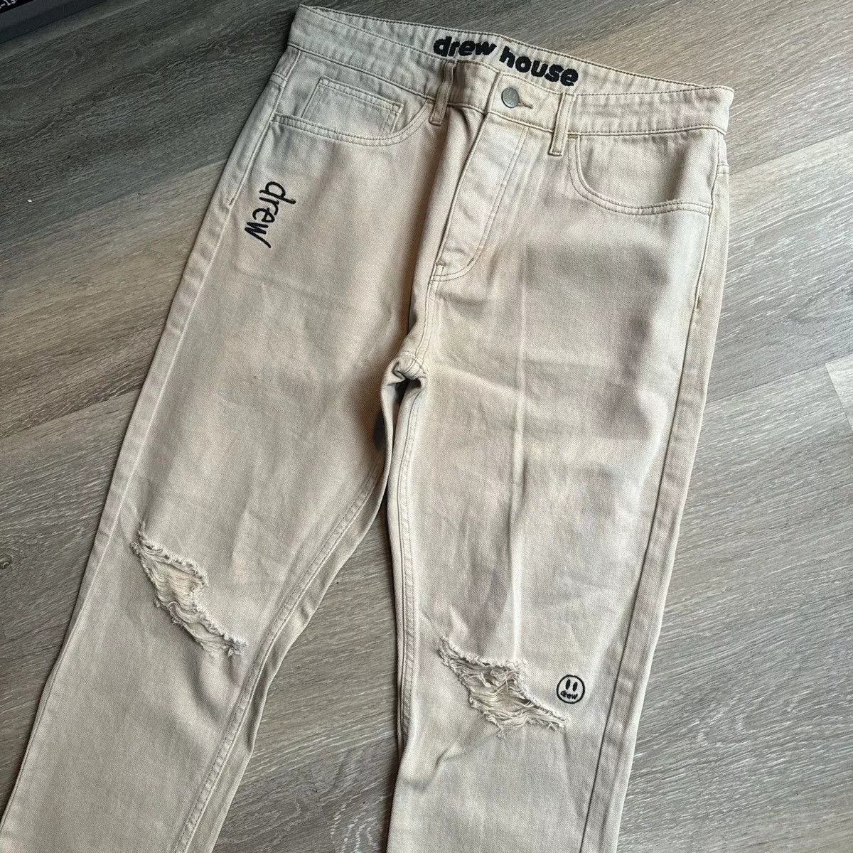 Drew House Denim Drew house custom denim Beige