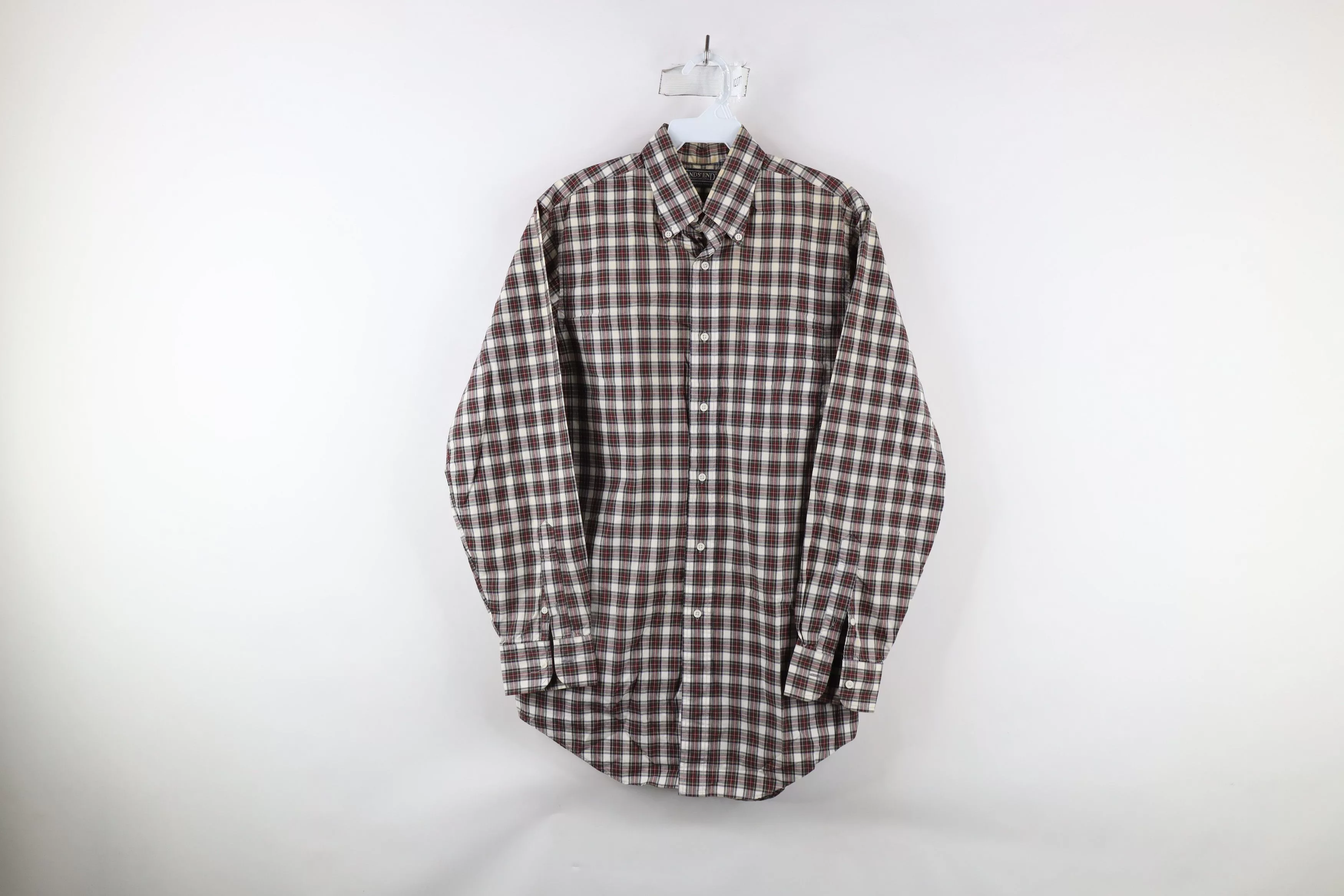 Lands' End Shirts Button Ups Lands' End × Vintage Vintage 90s Lands End Collared Button Down Shirt Plaid Multi