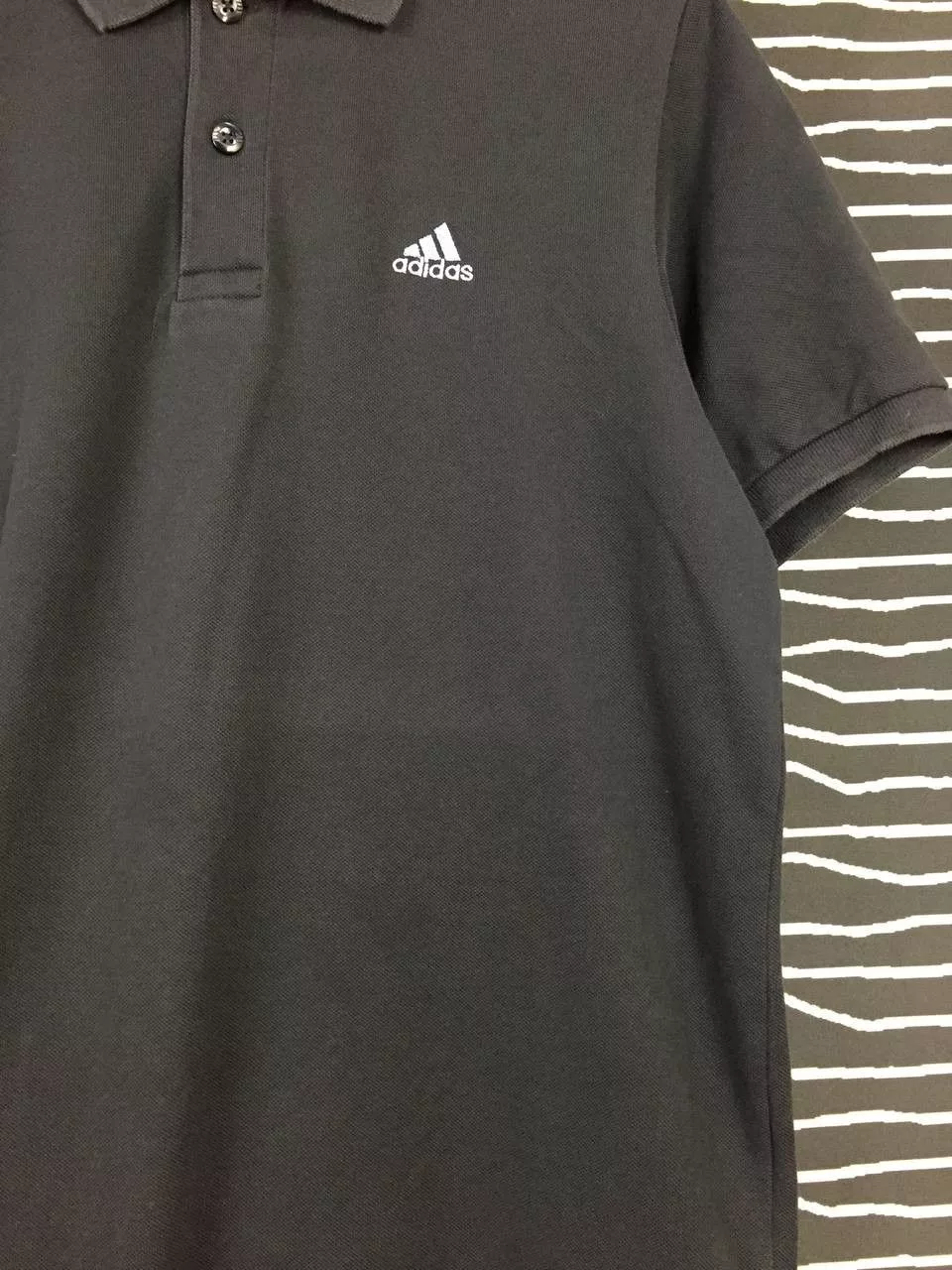Adidas Polos Adidas × Vintage Adidas Clima365 Performance Essentials Sportswear Polo Tee Black