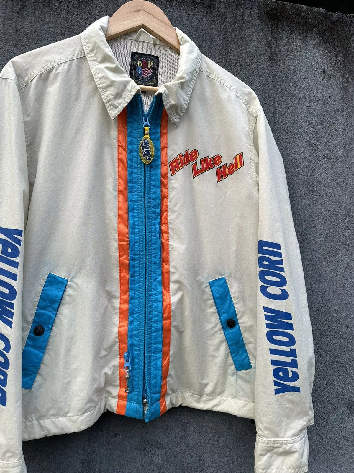 YELLOW CORN Light Jackets 👹Yellow Corn RIDE LIKE HELL Detroit Style Jacket White