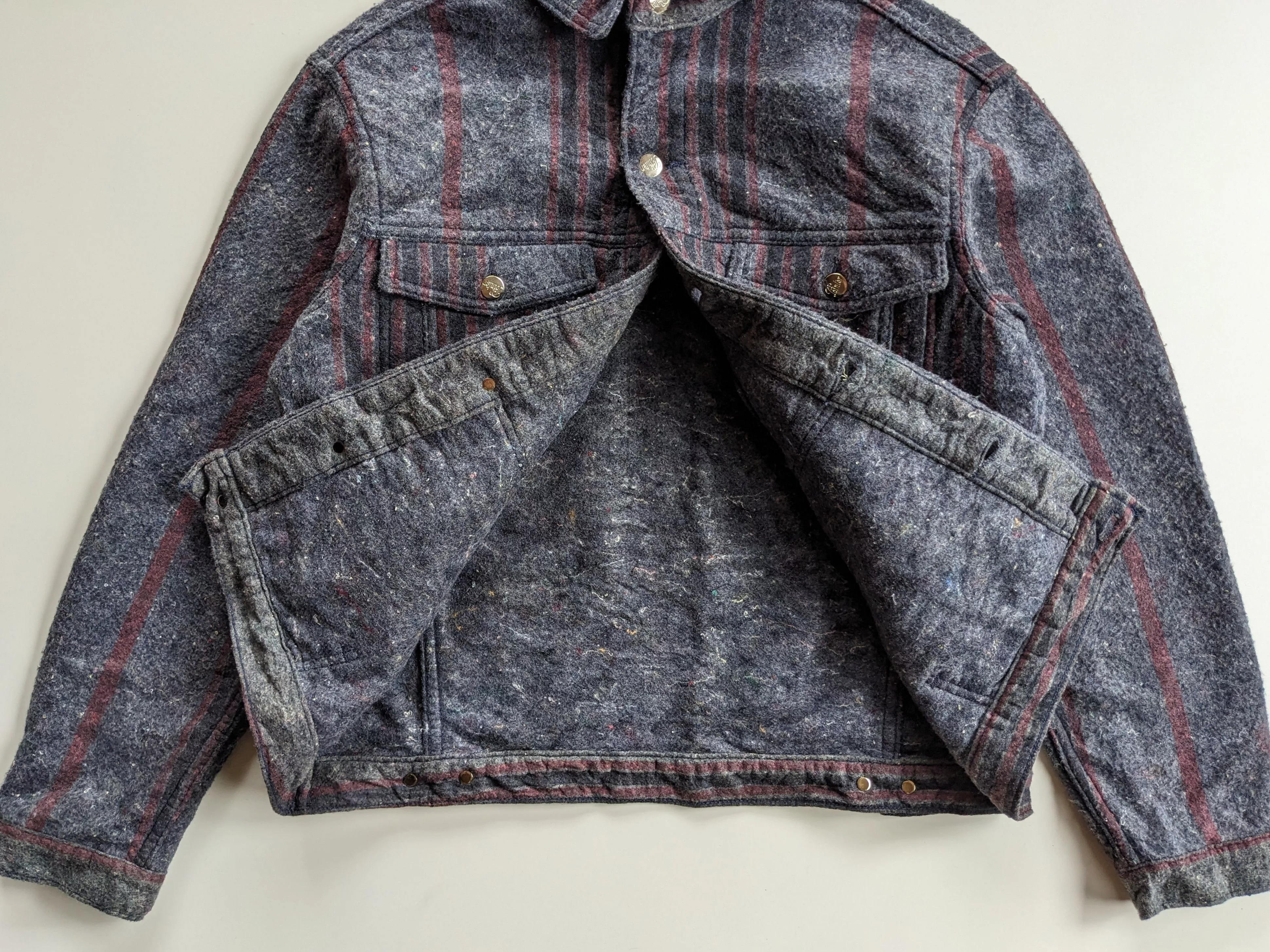 Pointer Light Jackets Vintage 80s Pointer wool blanket jacket Gray