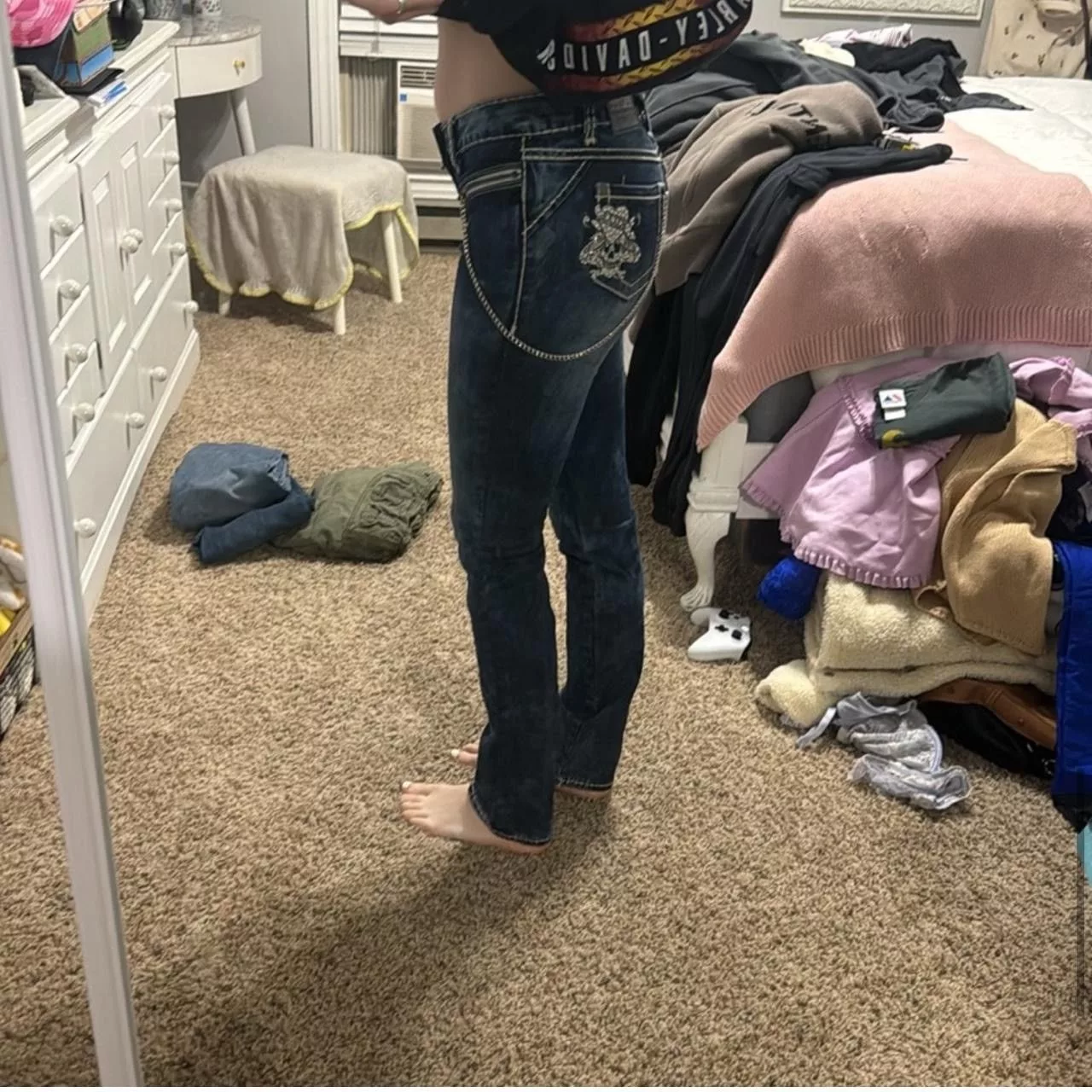 Ed Hardy × Vintage Y2K Ed Hardy Jeans Blue